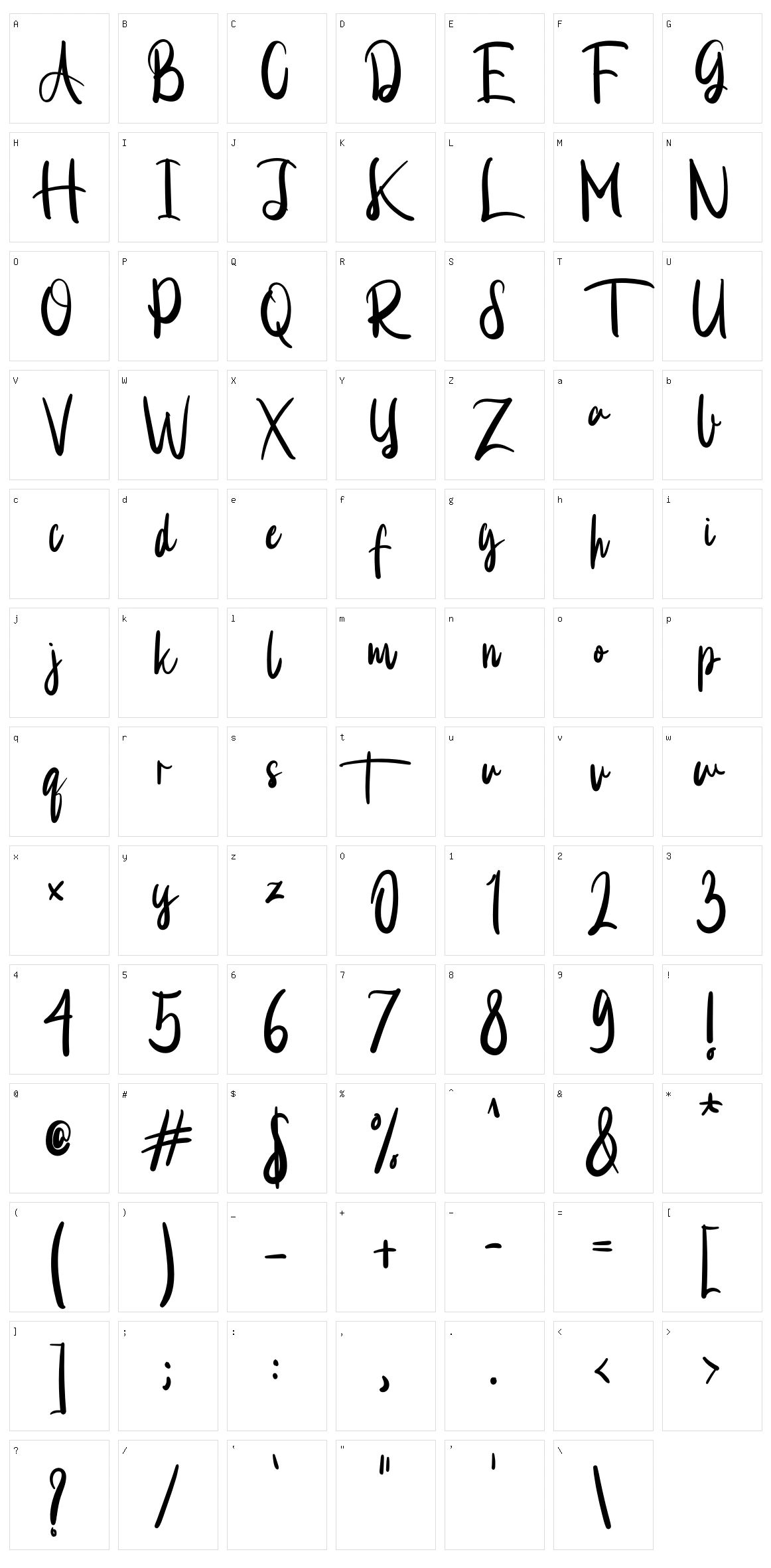 Adhotase Character Set