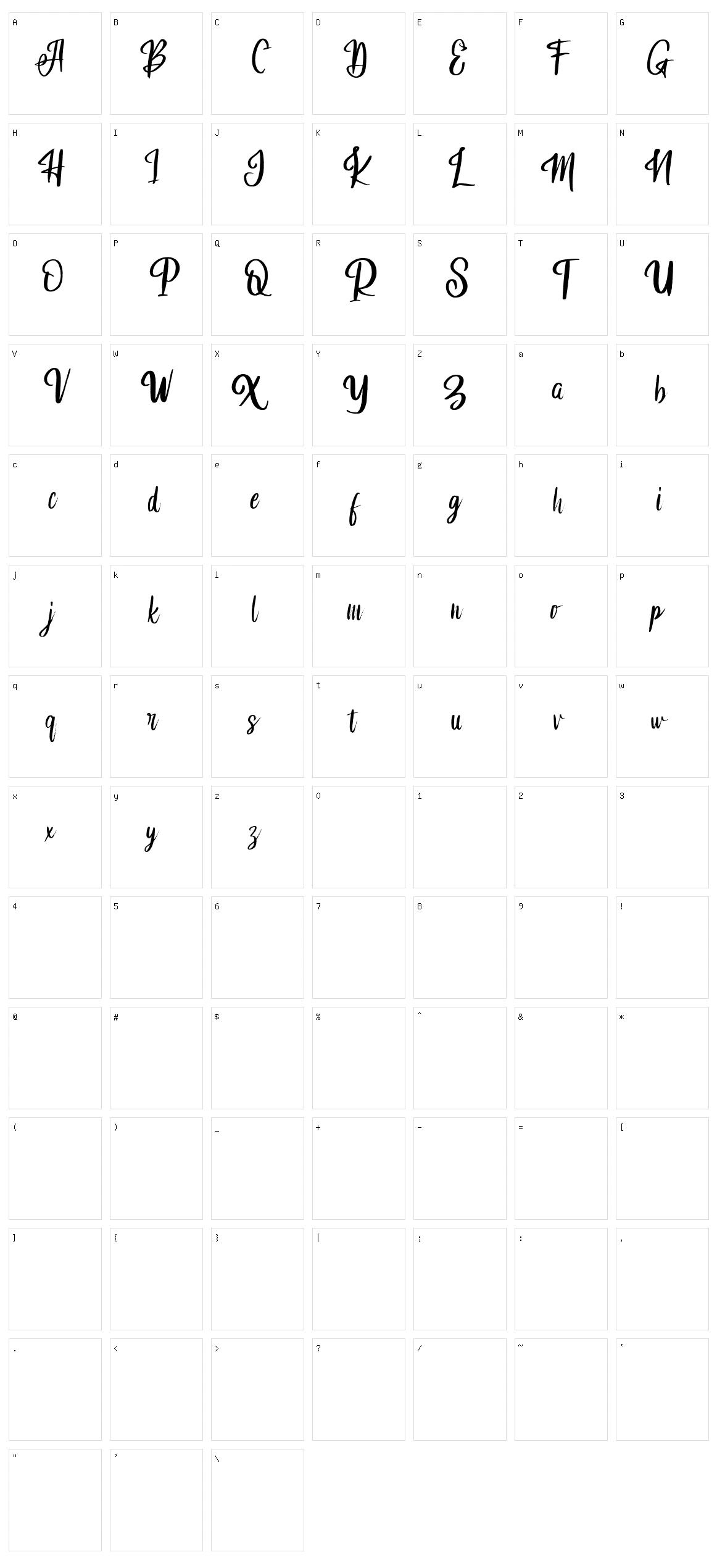 Adilea Character Set