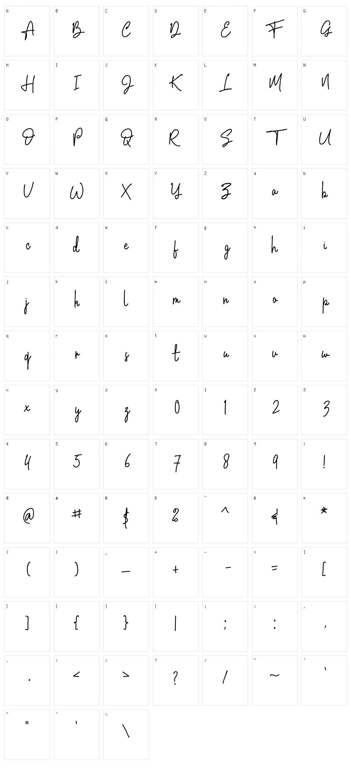 Admara Character Set