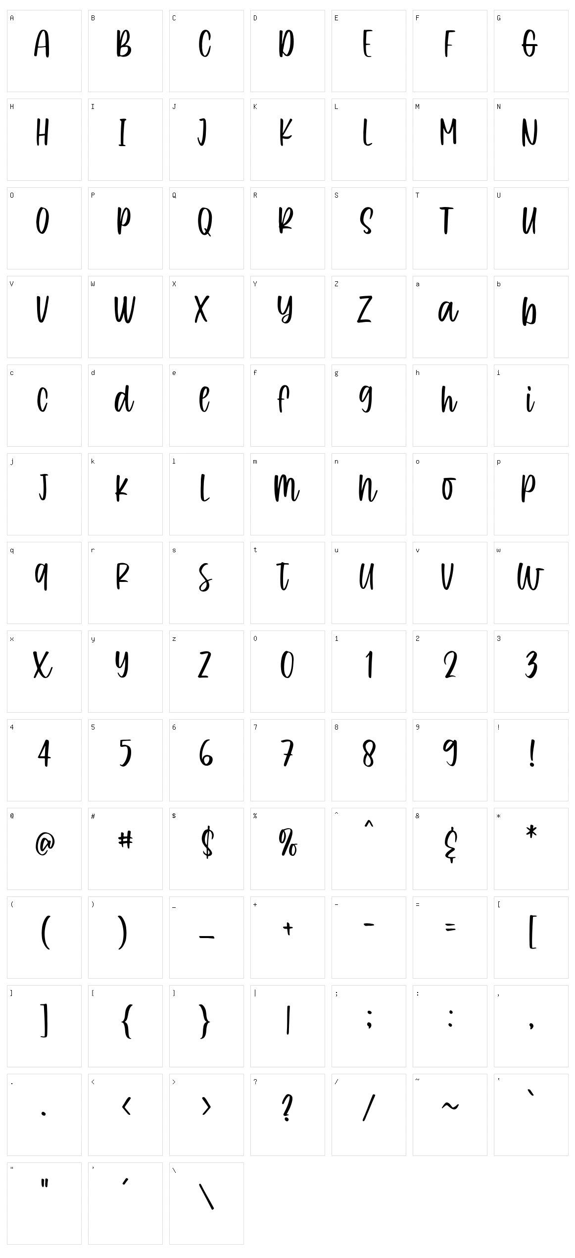 Adora Chalie Character Set