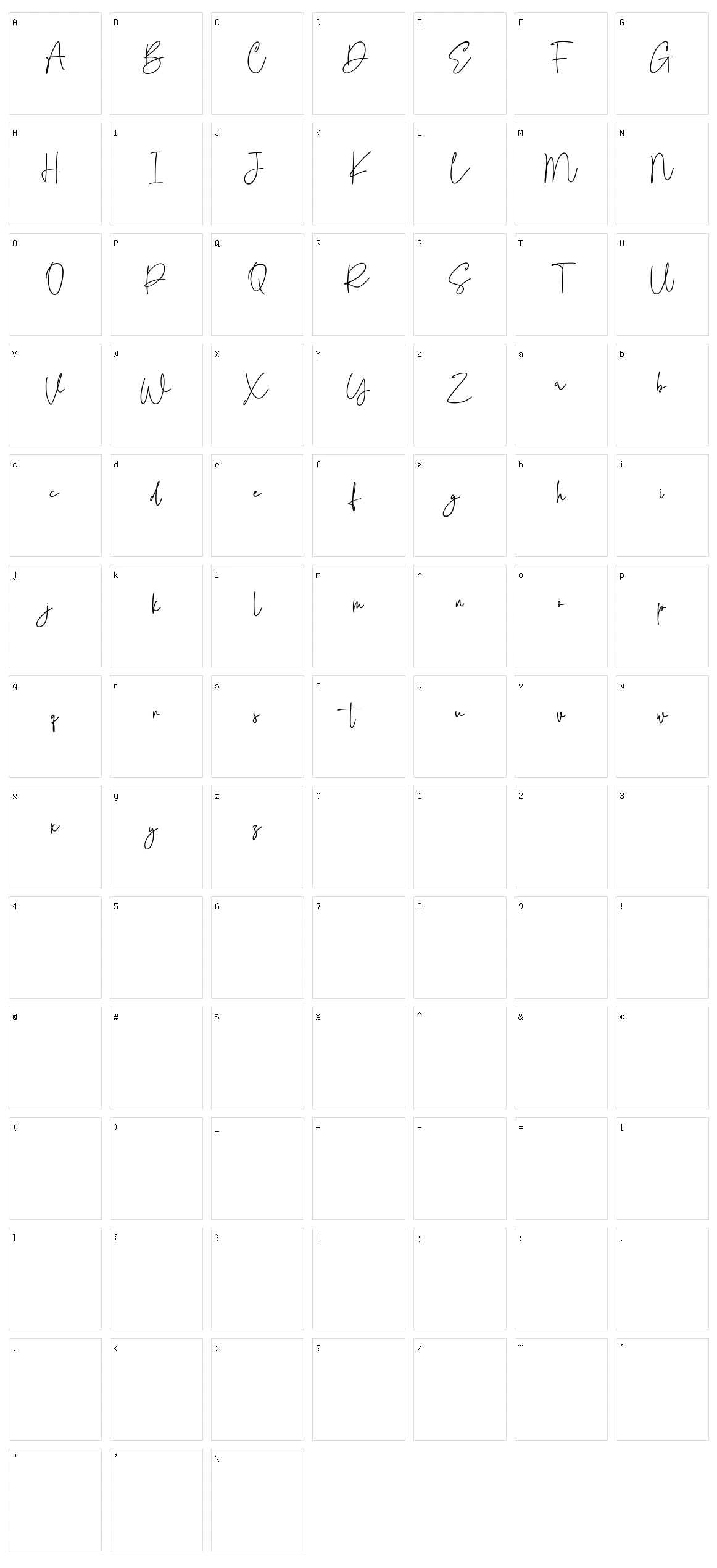 AdoreFunny Character Set