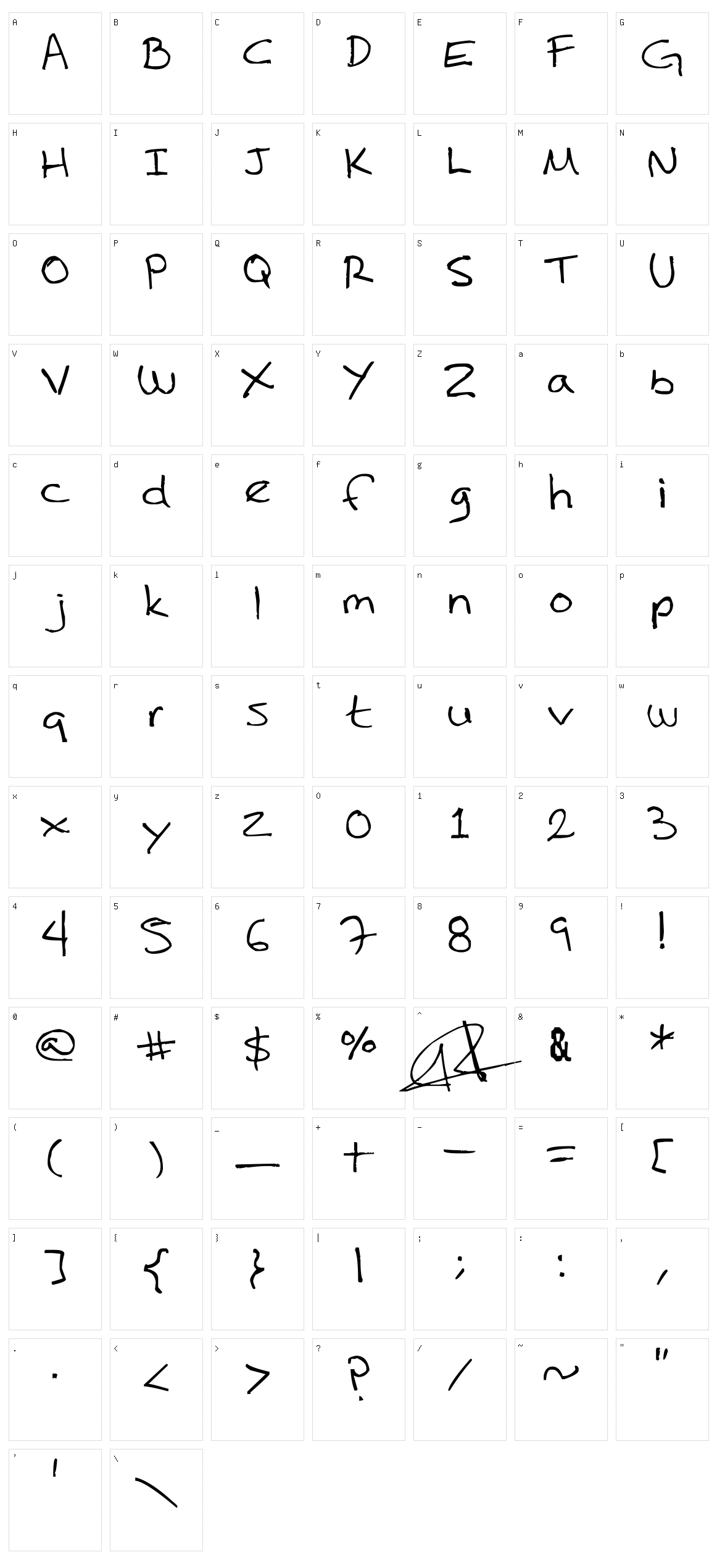 Adrian Character Set