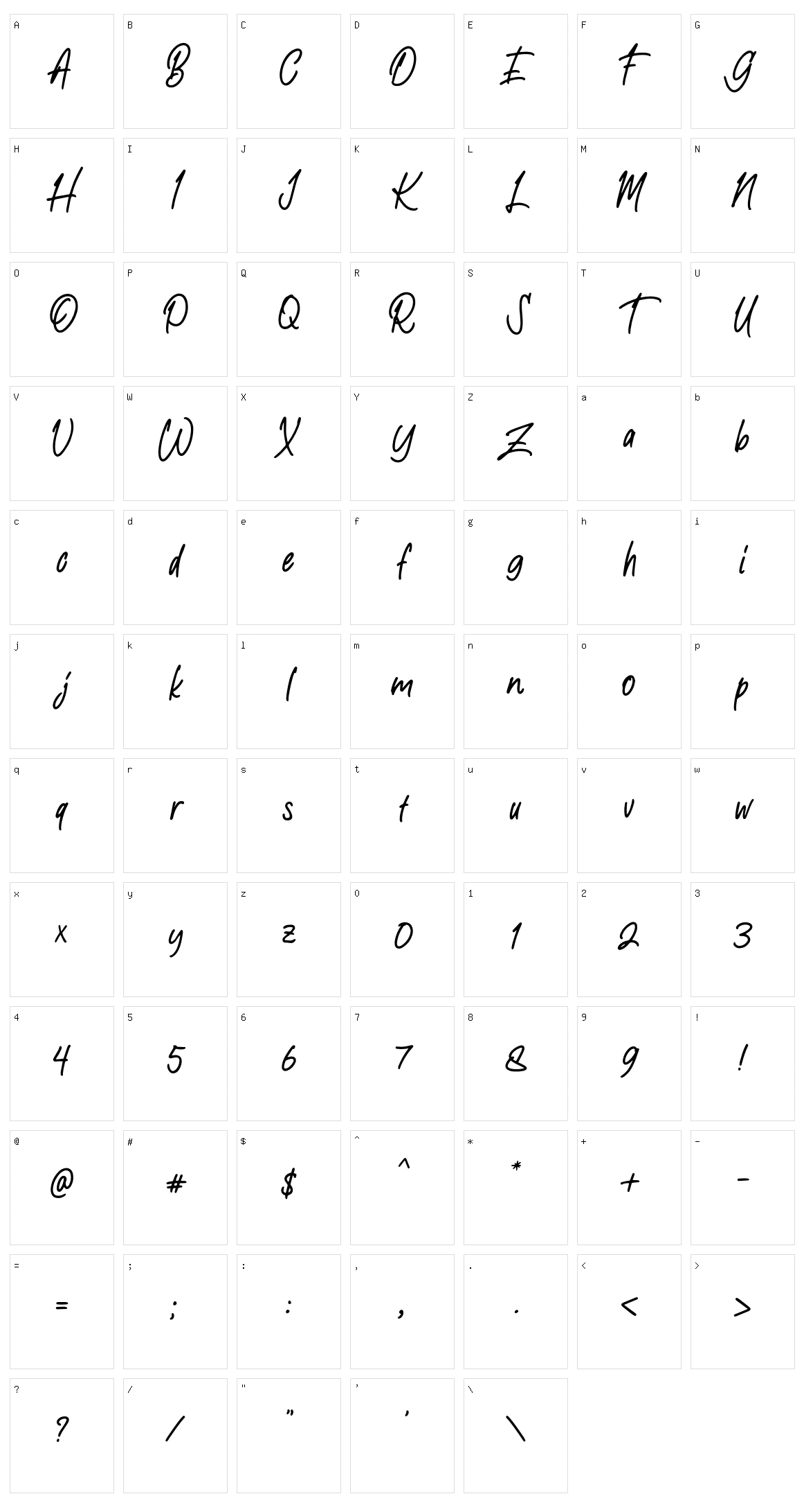 Aesthetic Notes Character Set