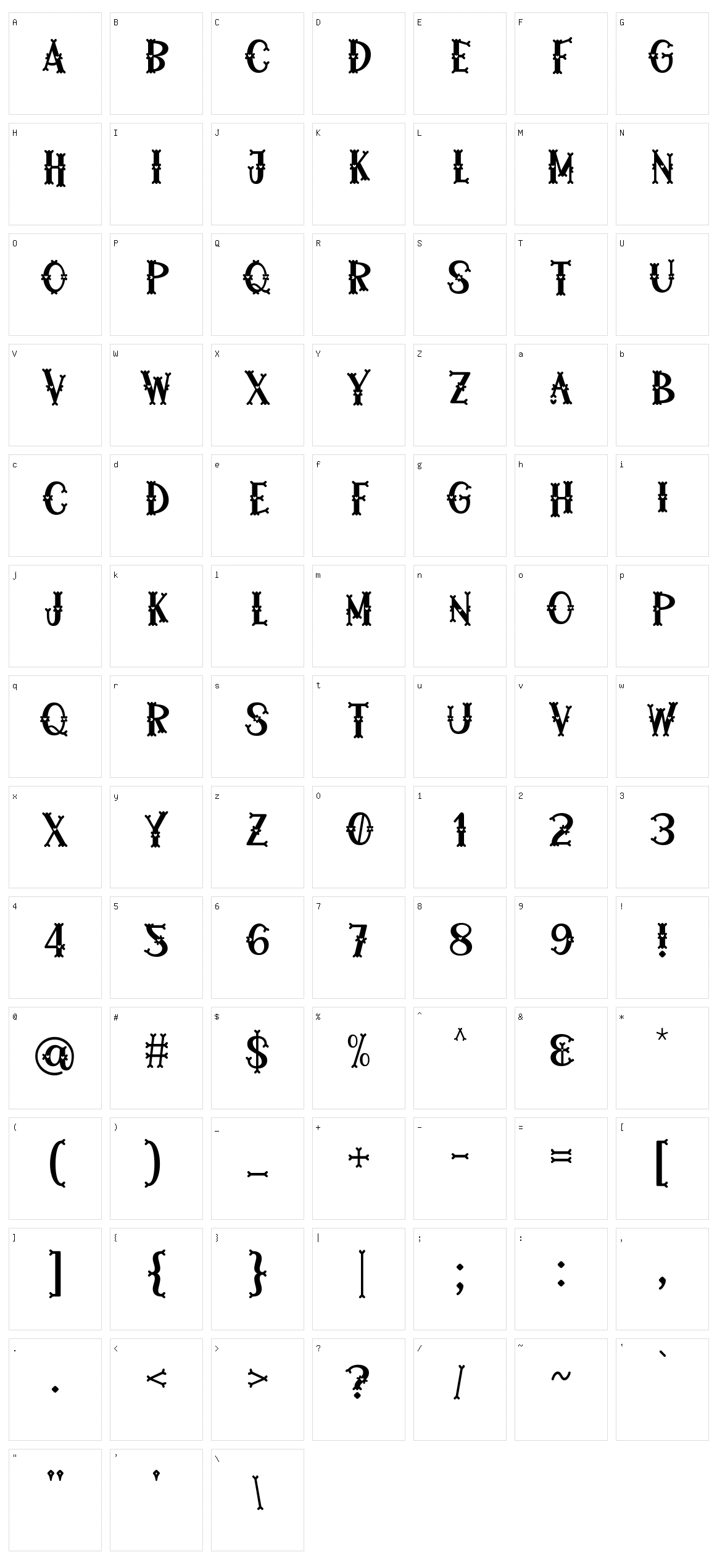 Githo Love Character Set