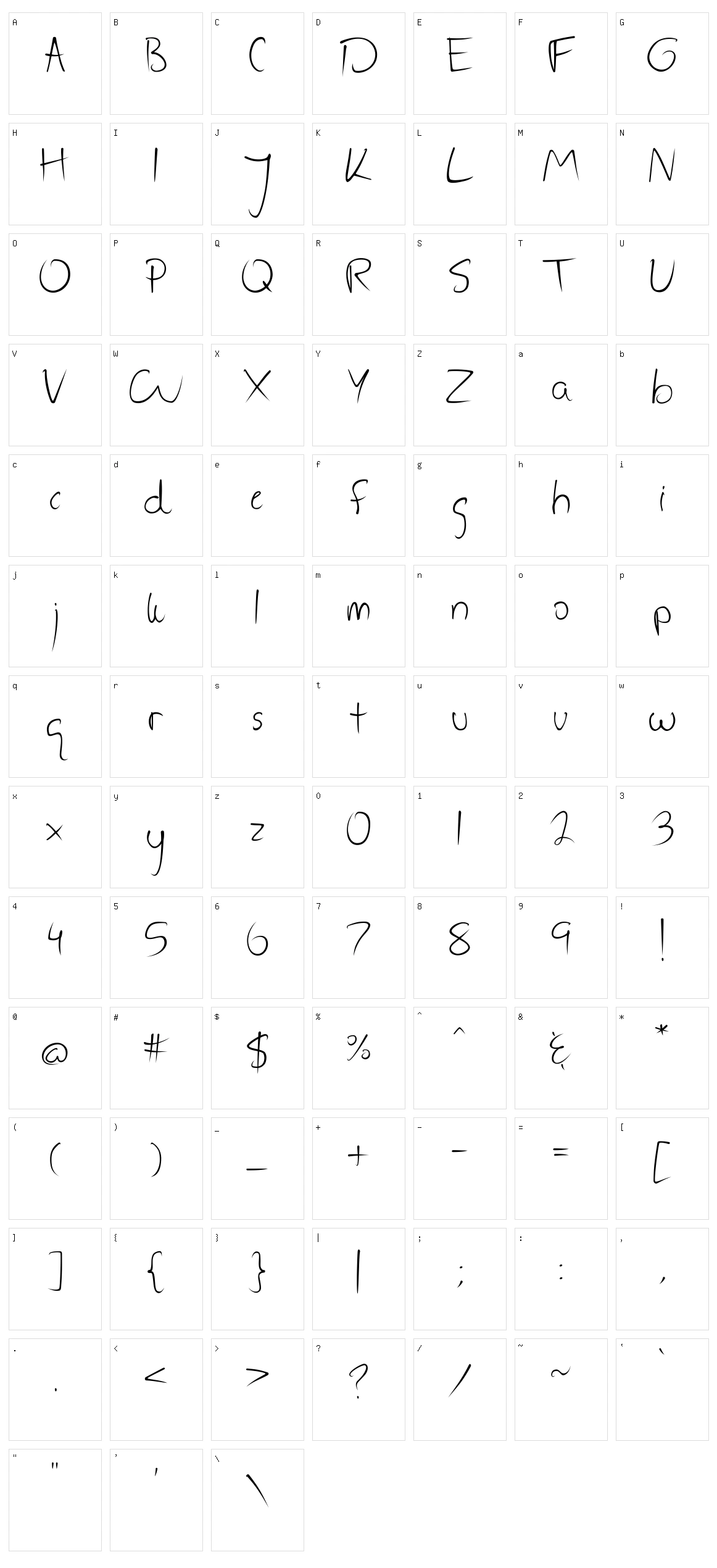 AFE Jen Character Set