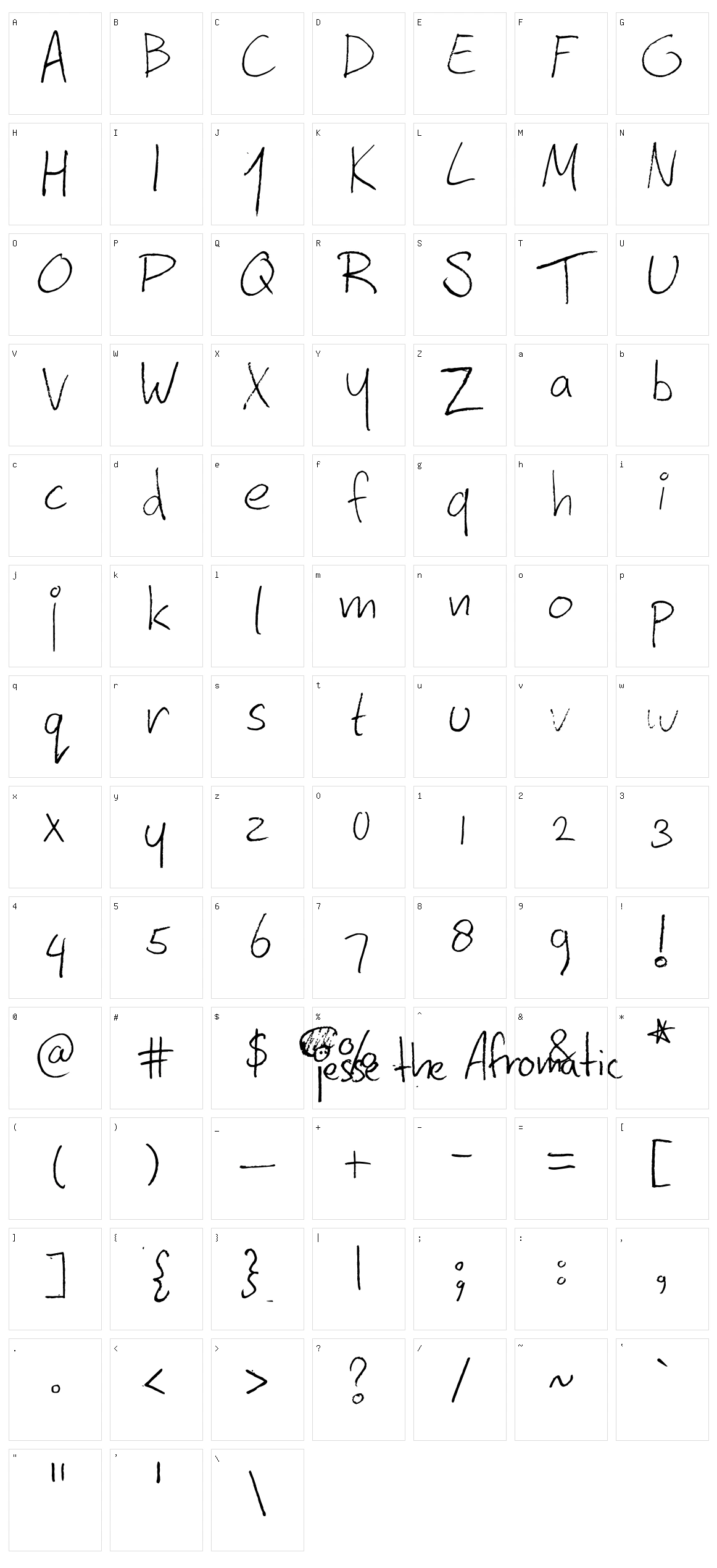 Afromatic Character Set