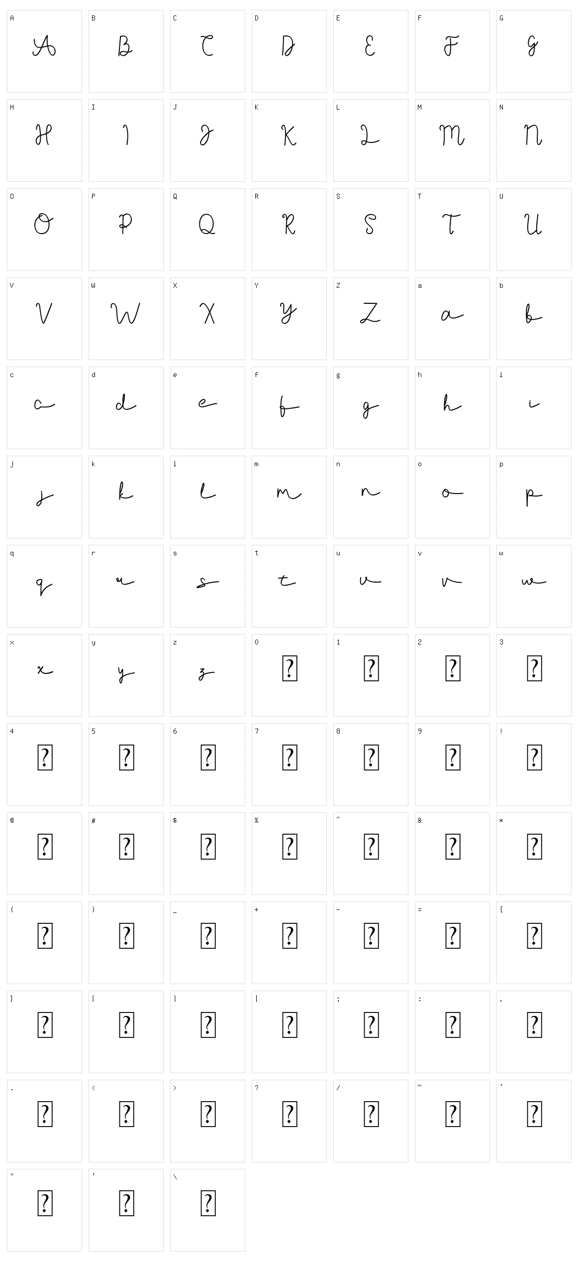 Agashi Signature Character Set