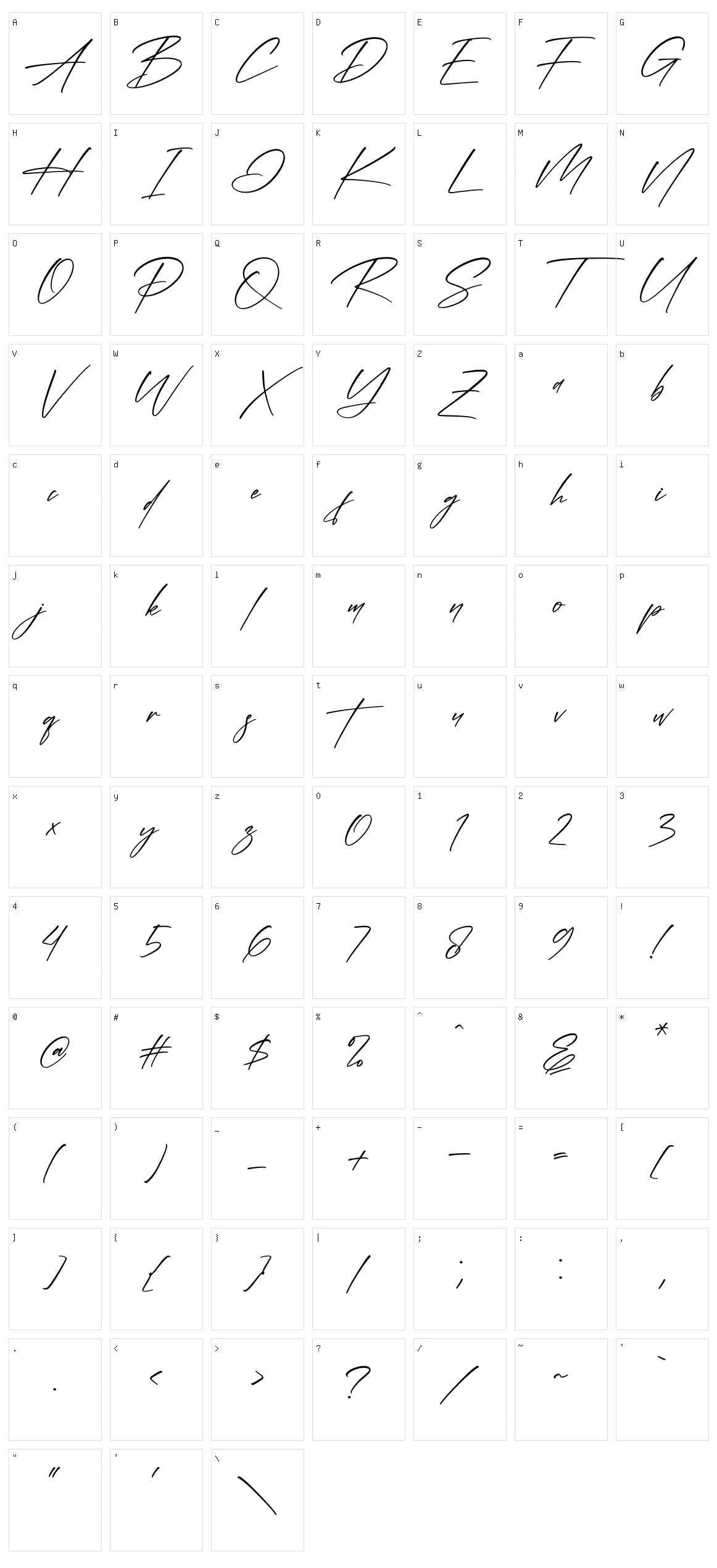 Agatha Paterson Character Set