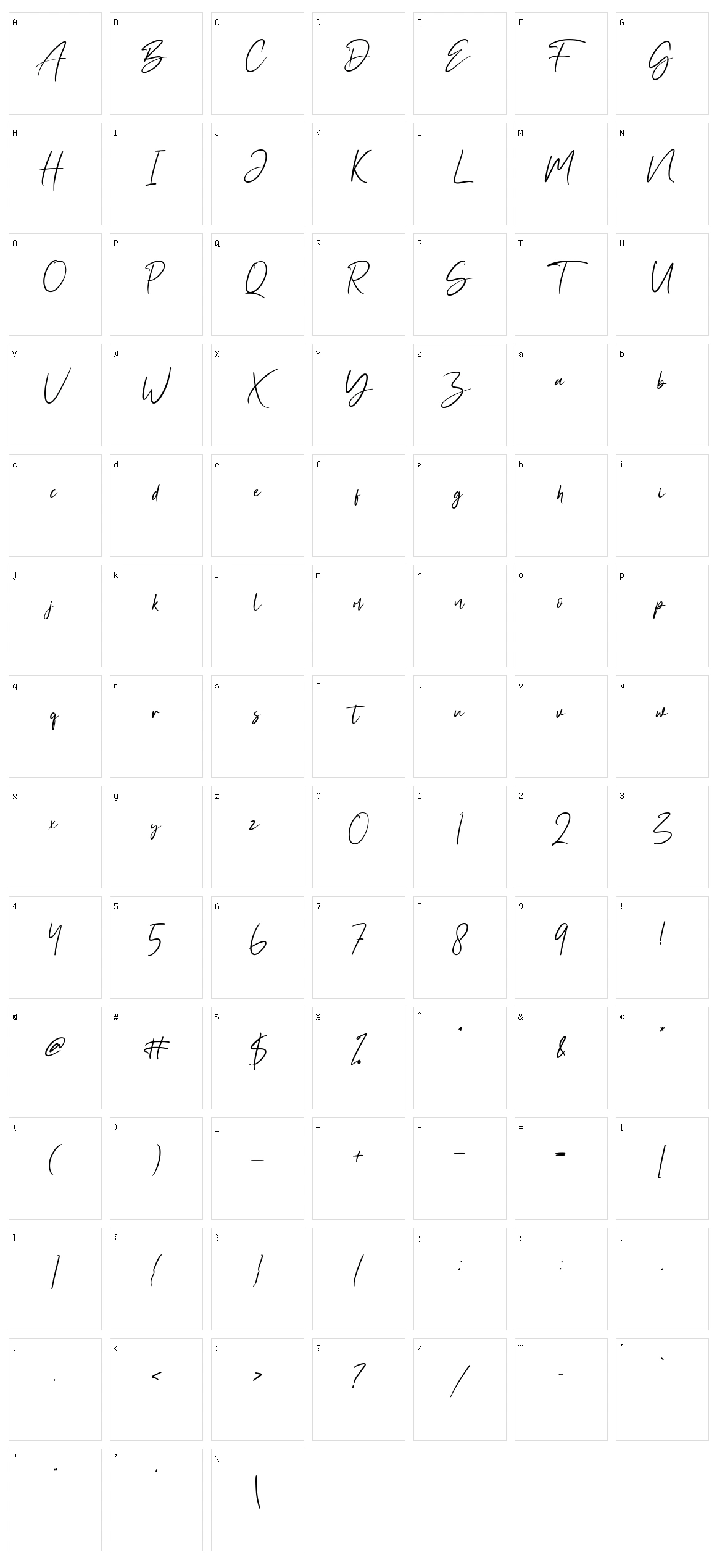 Agatony Character Set