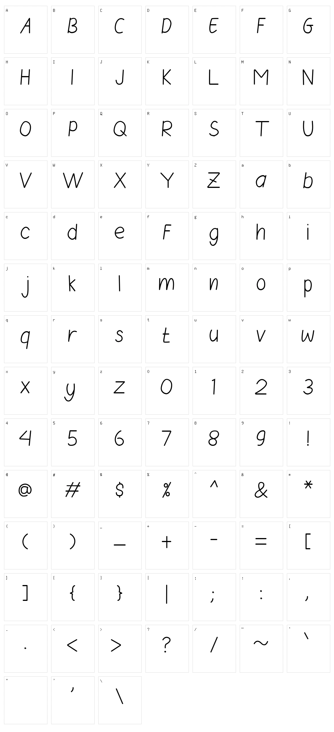 Ageng Sans Character Set
