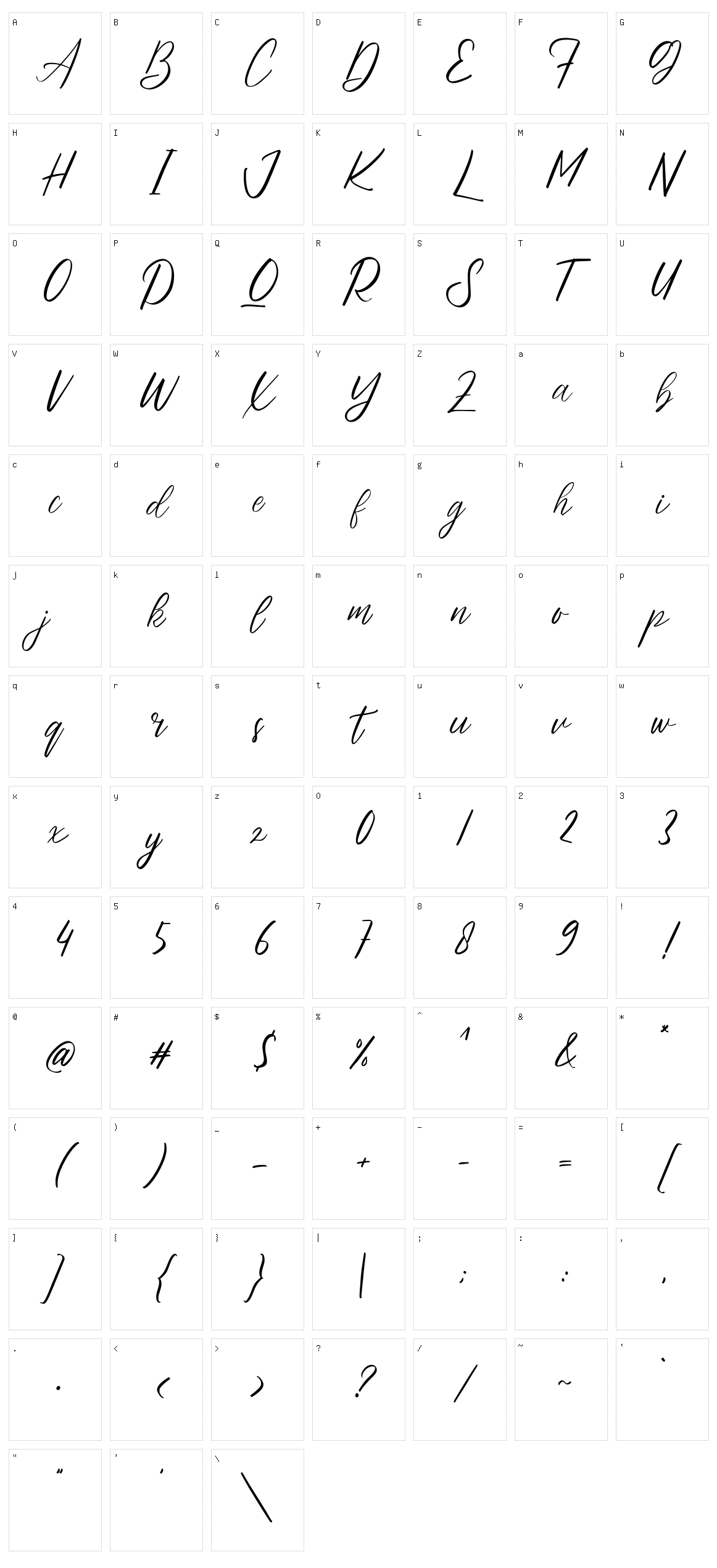 Aghessta Character Set