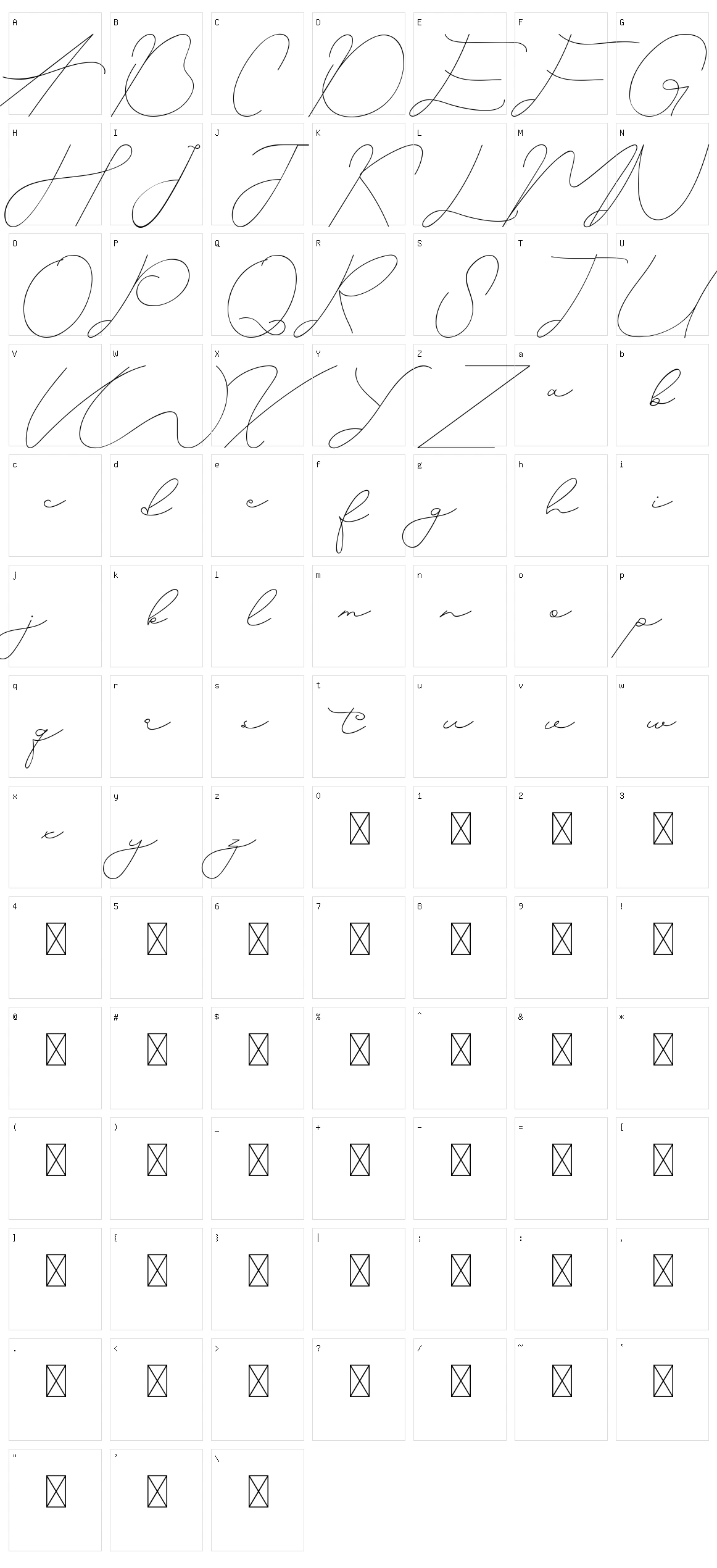 Agrandize Character Set