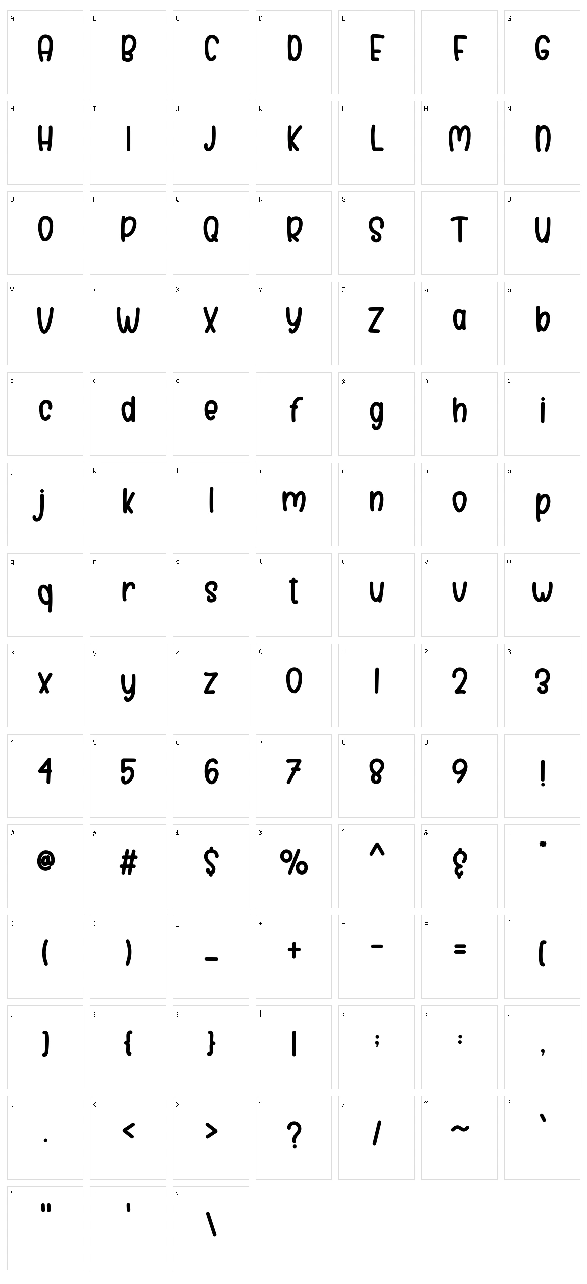 Ainsley Character Set