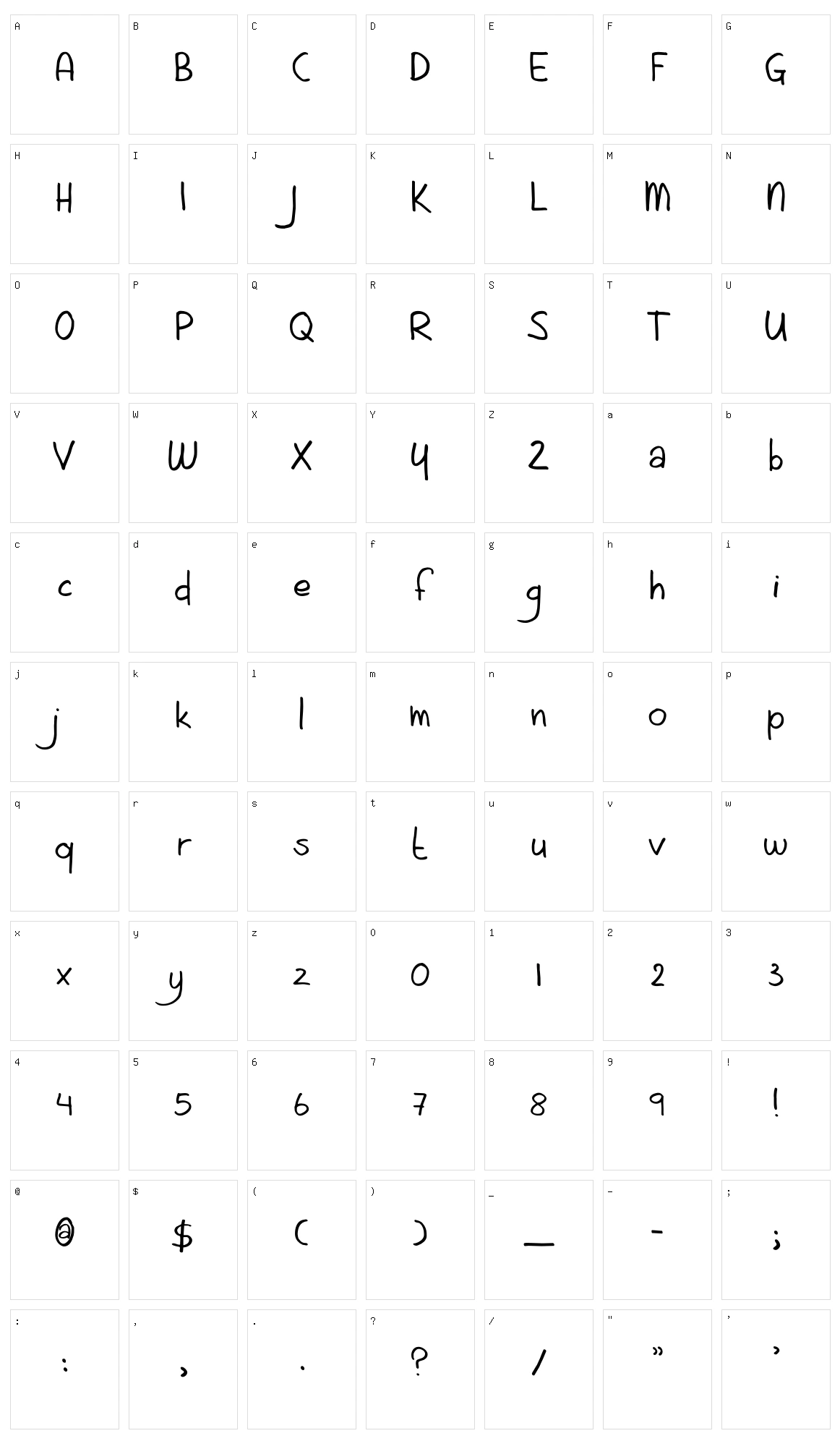Aint Nothing Fancy Character Set