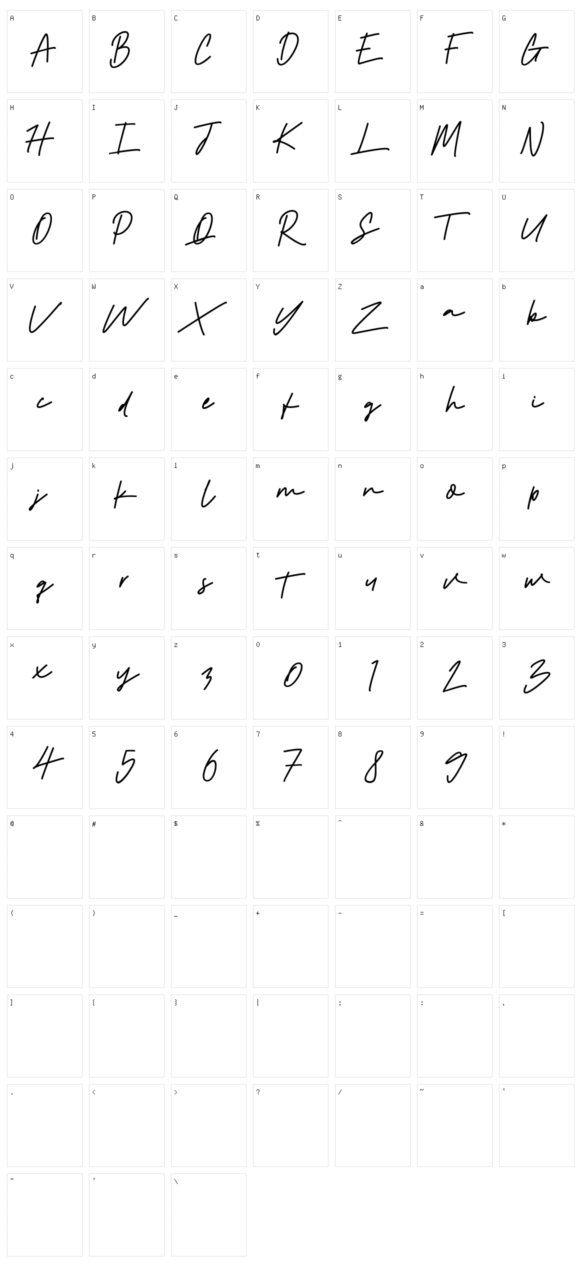 Aintonio Character Set