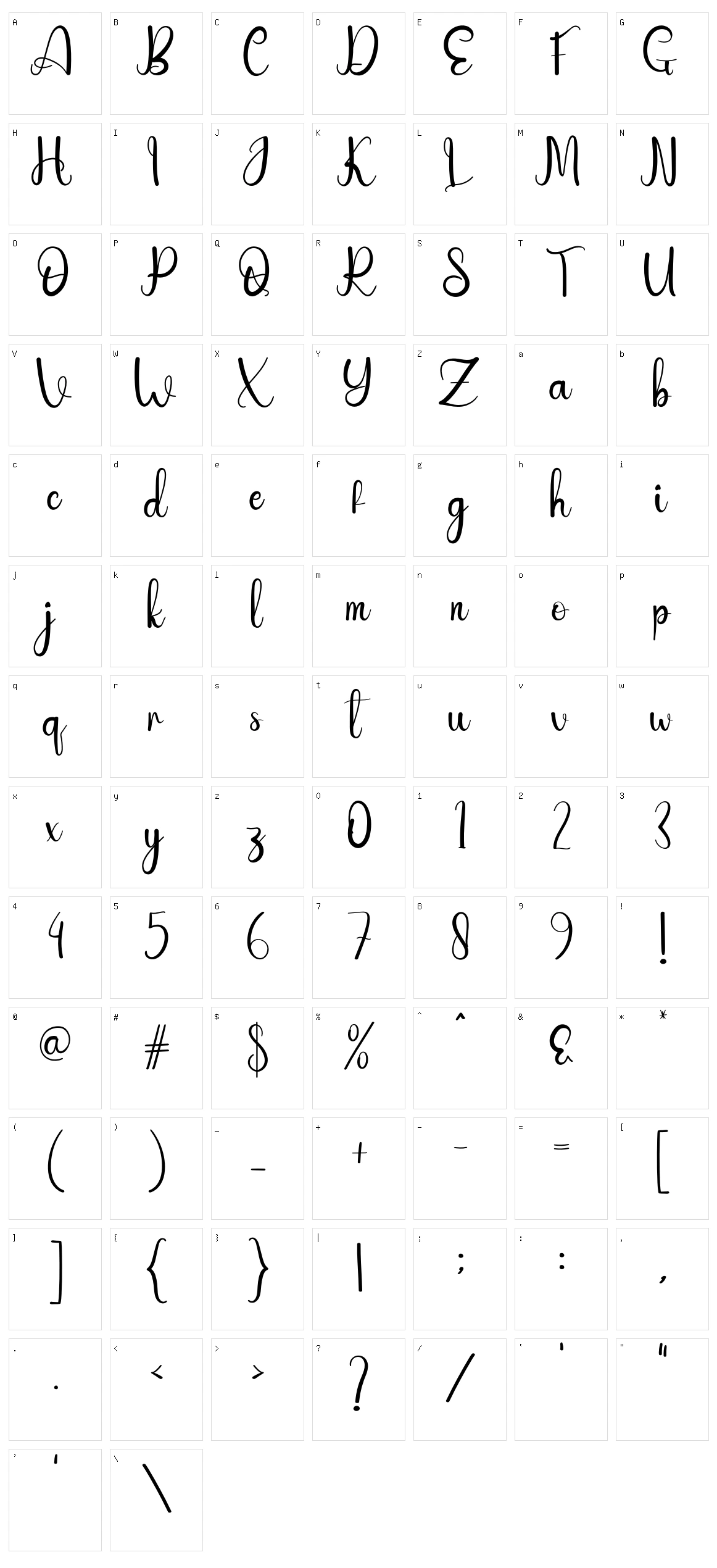 Airline Character Set