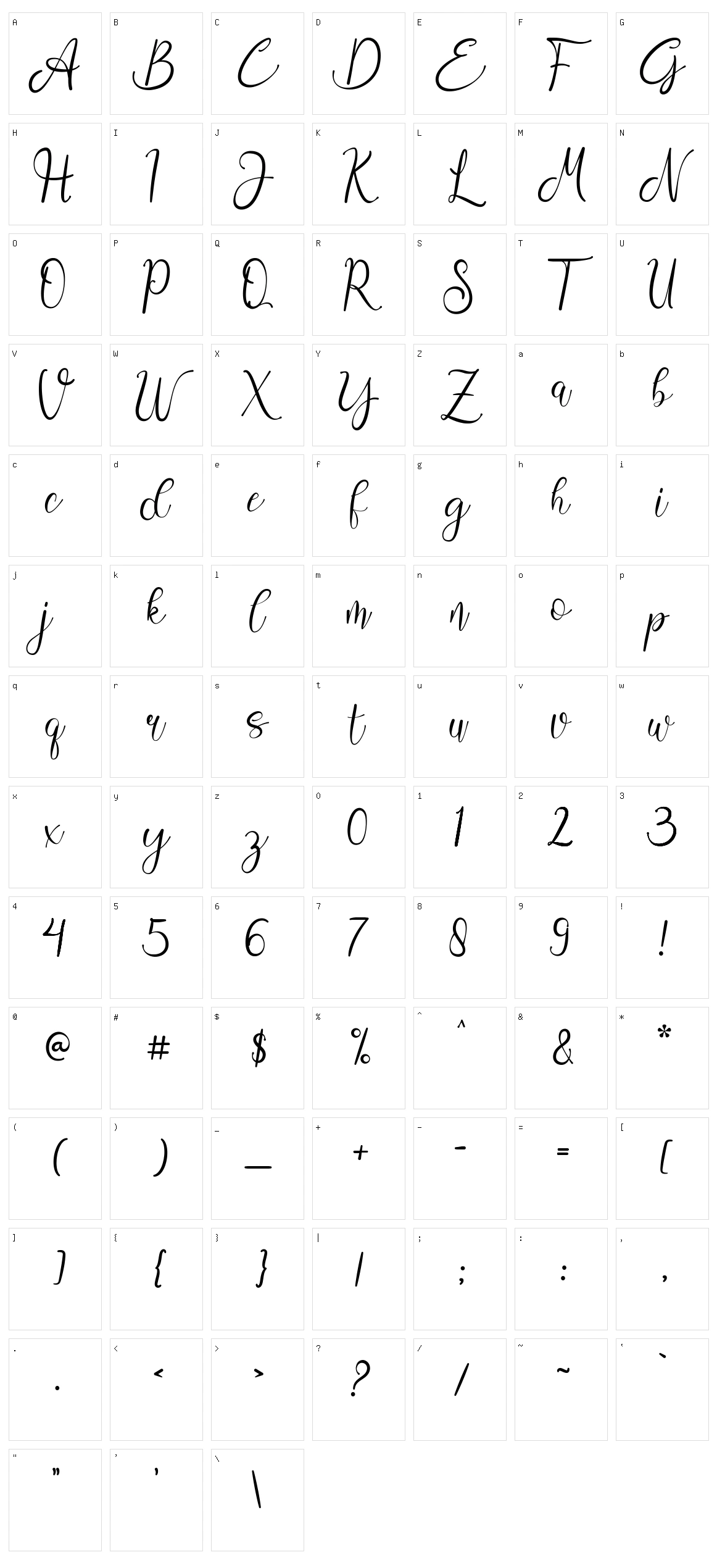 Aisbum Slashey Character Set
