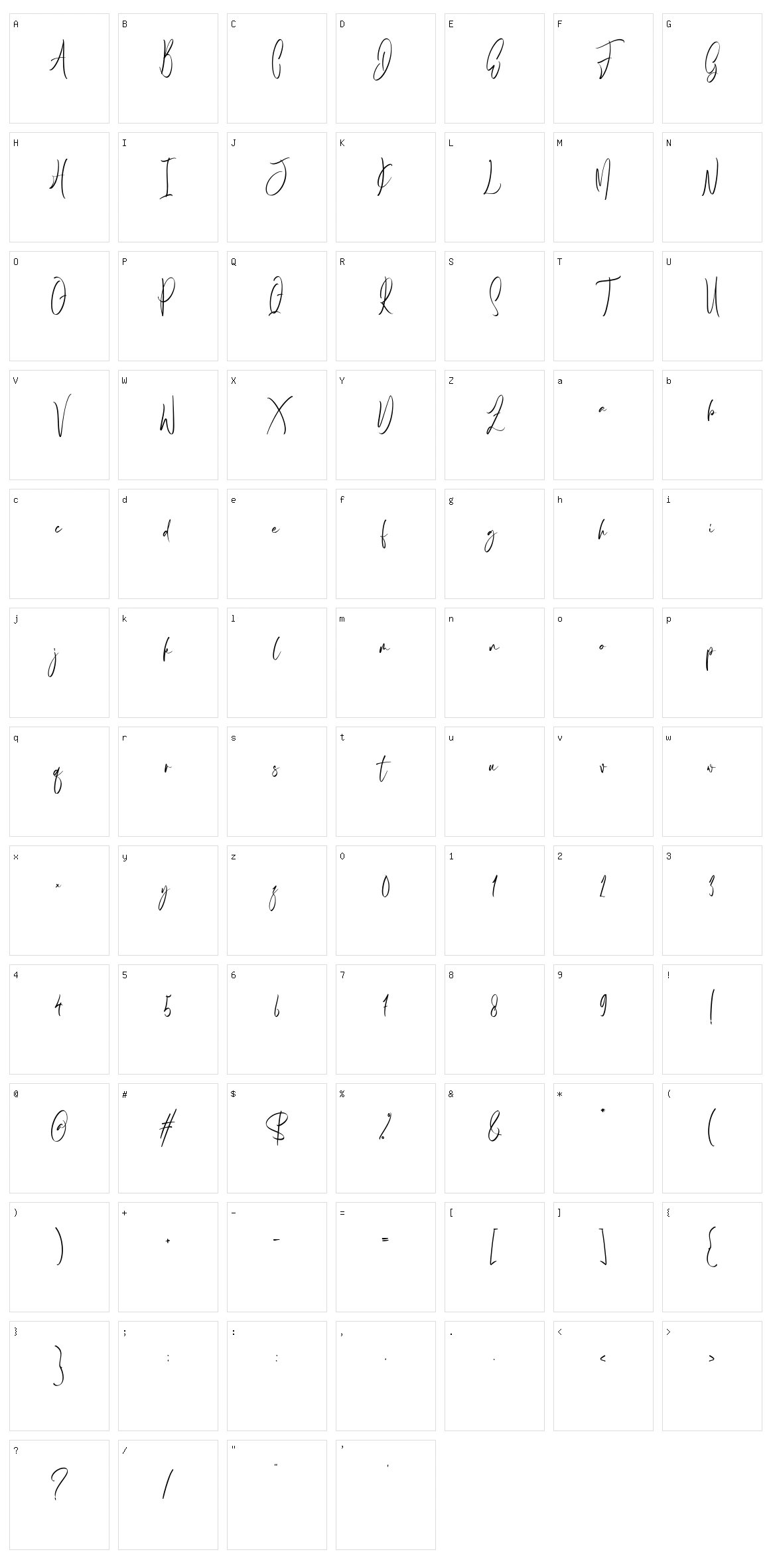 Aistterik Character Set
