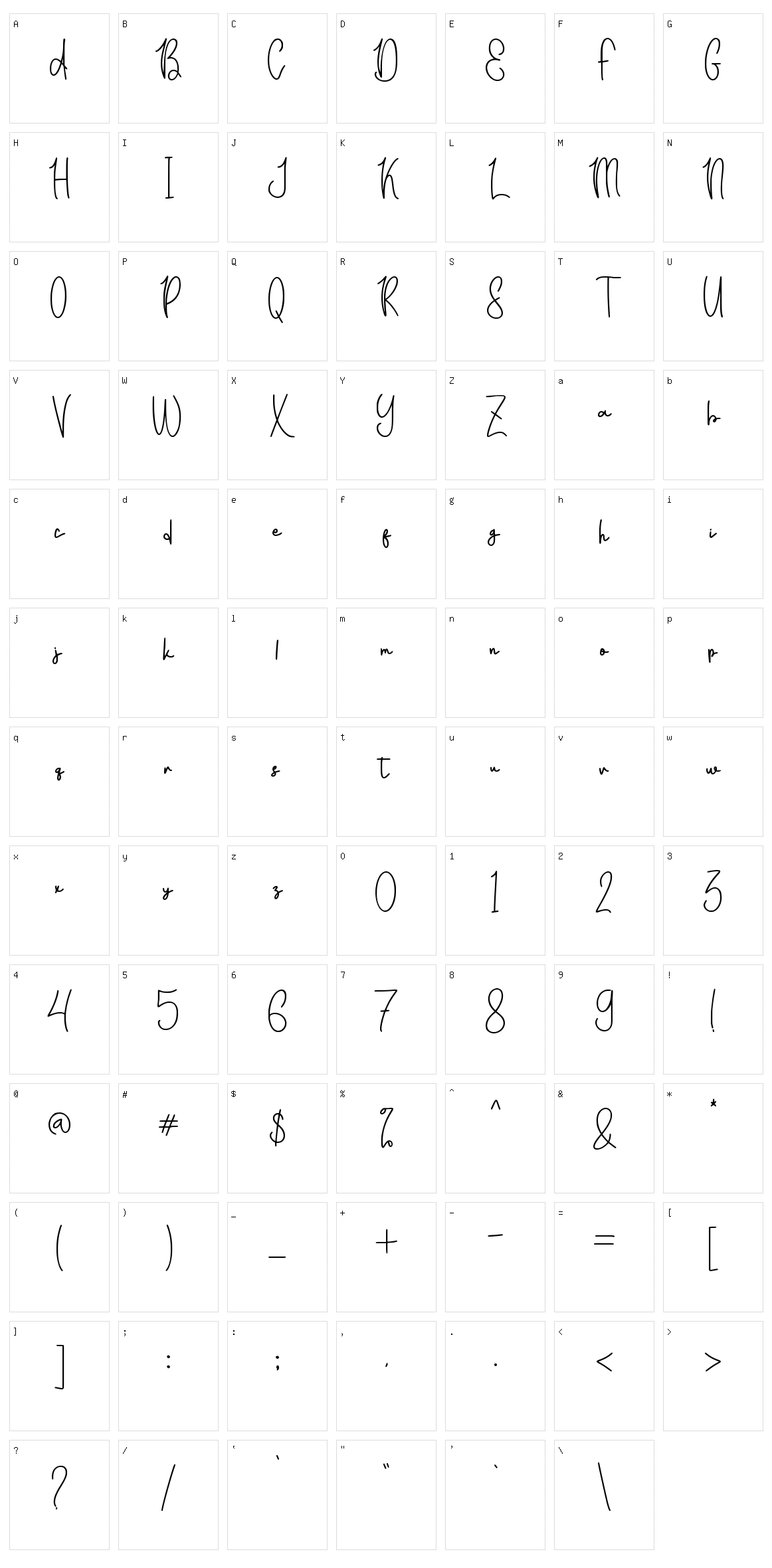 Akastar Character Set