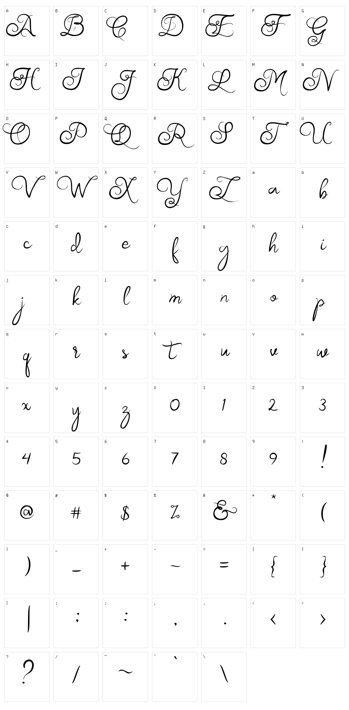Akurapoppo Luxury Handwritten Character Set