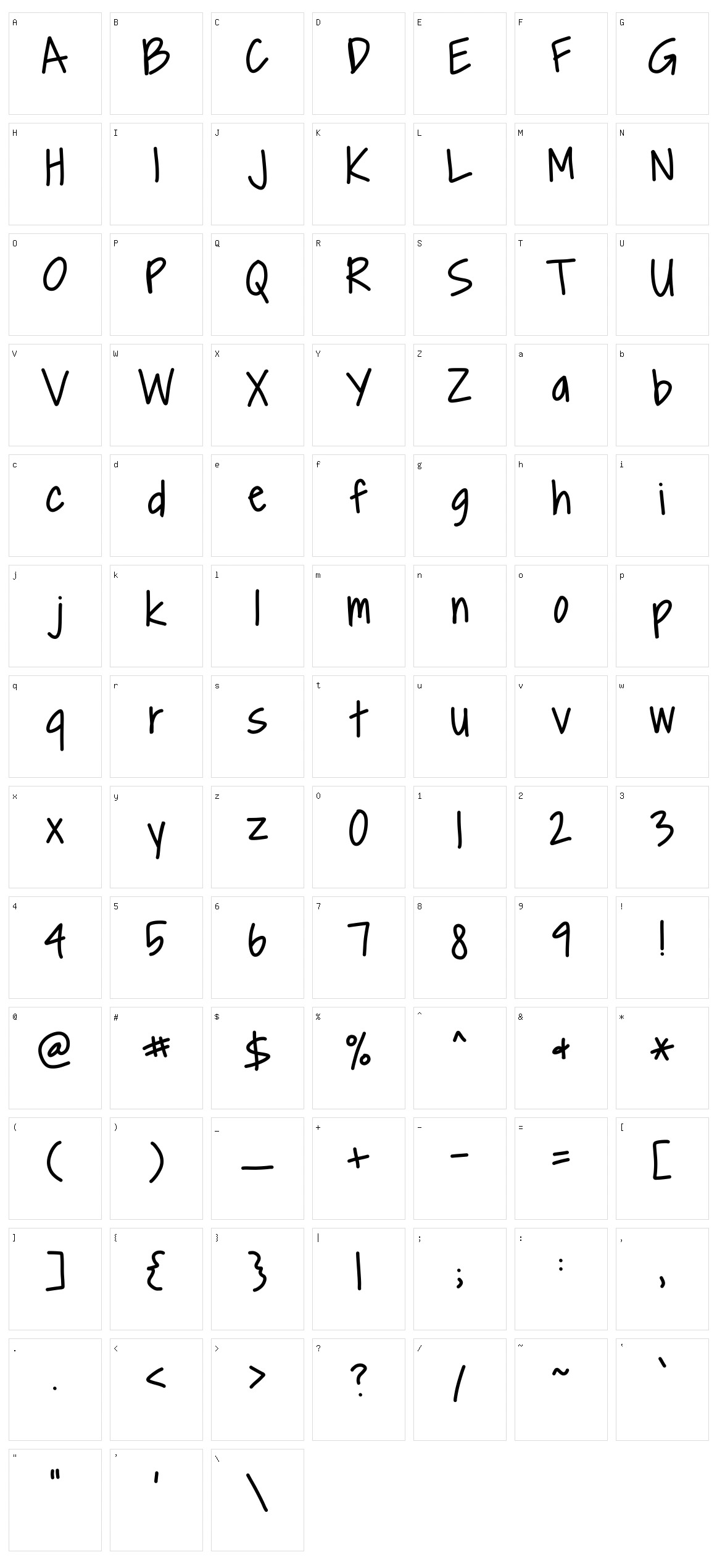 Al dente Character Set