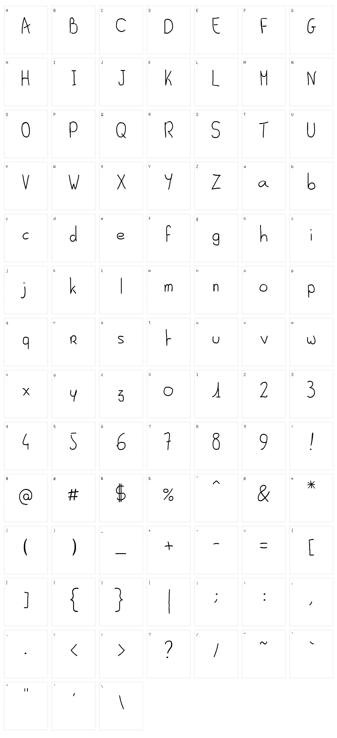 Al Seana Character Set