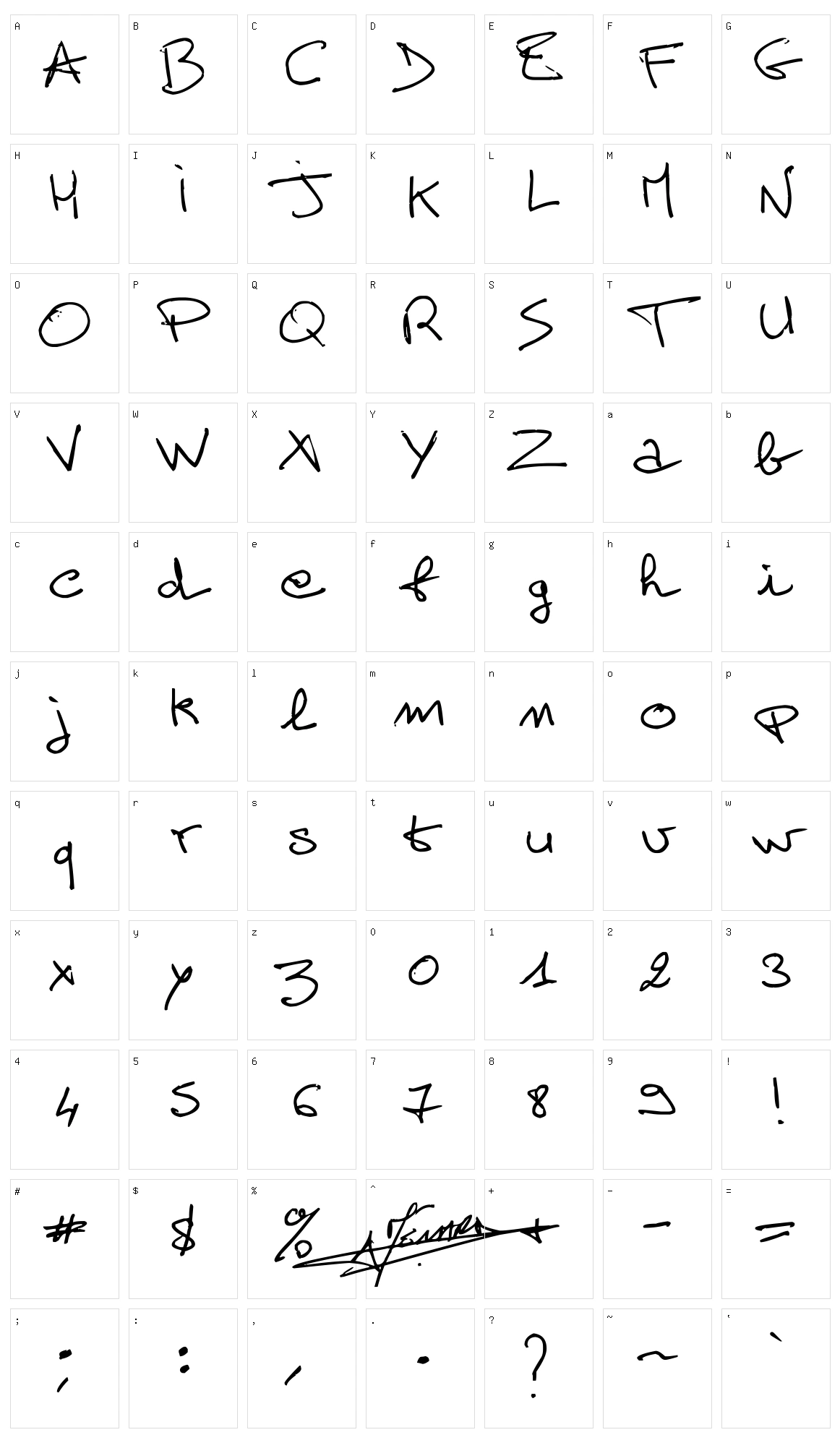 Alain Perso Character Set