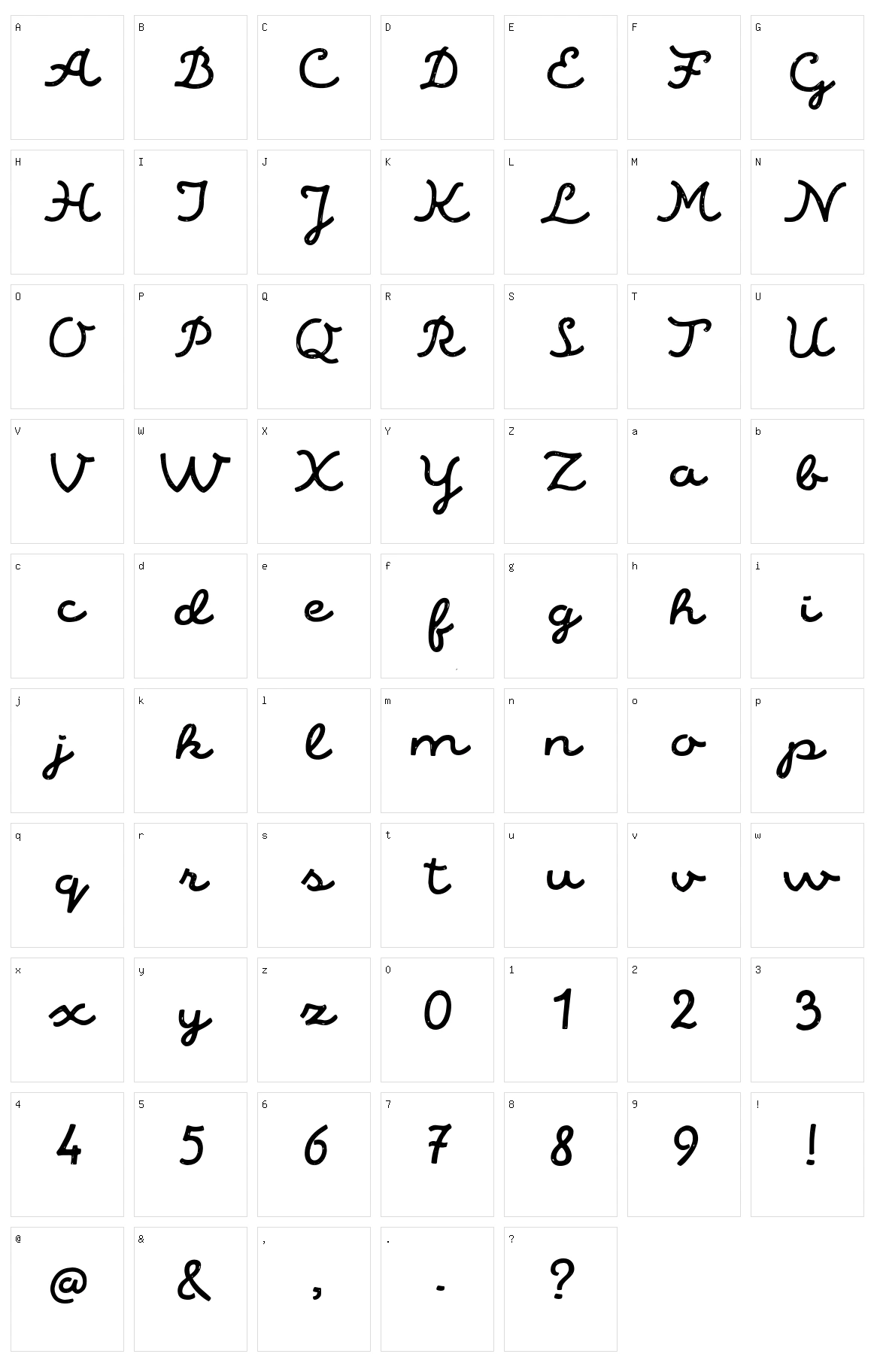 Alaska Script Character Set