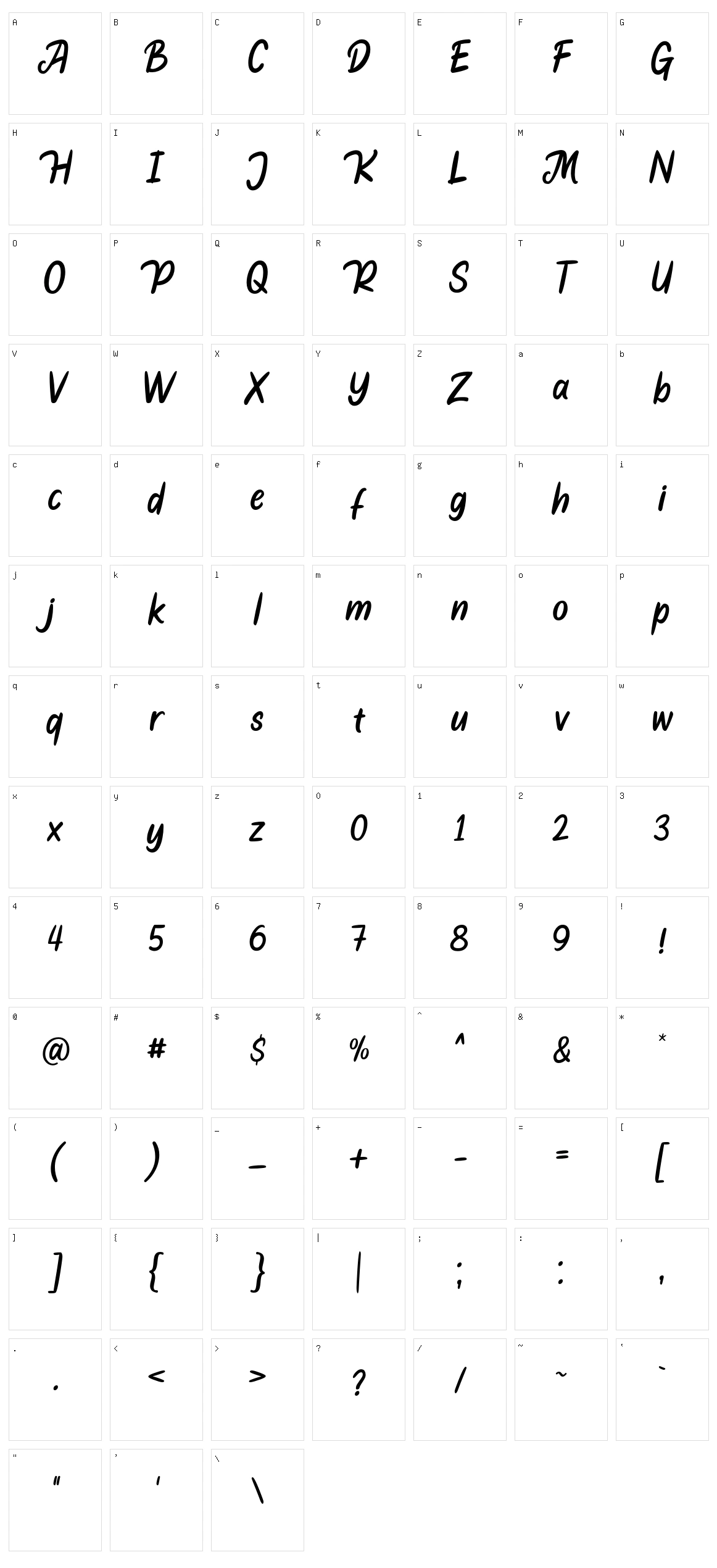 Alegra Character Set