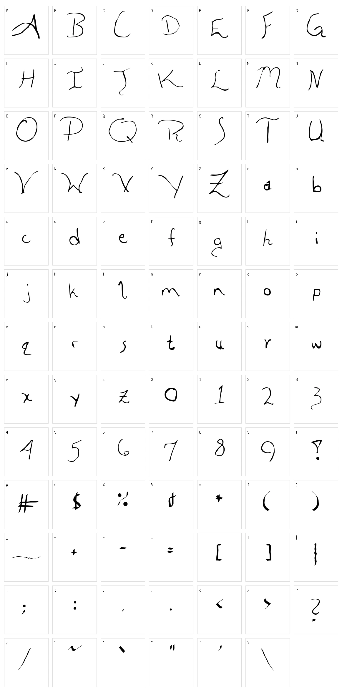 Aleia Character Set