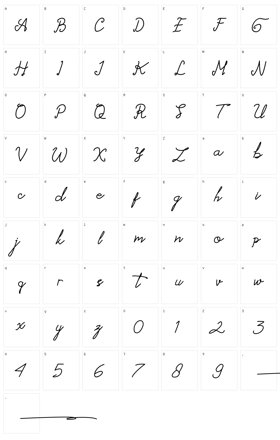 Alessandro Signature Character Set