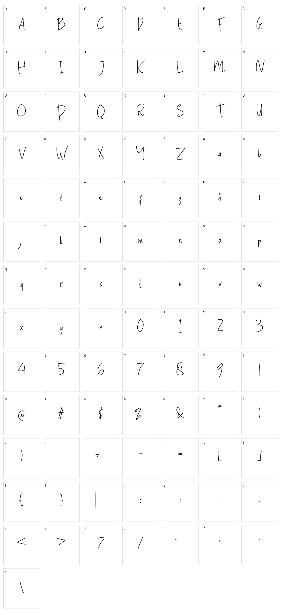 Alexandra Signature Character Set