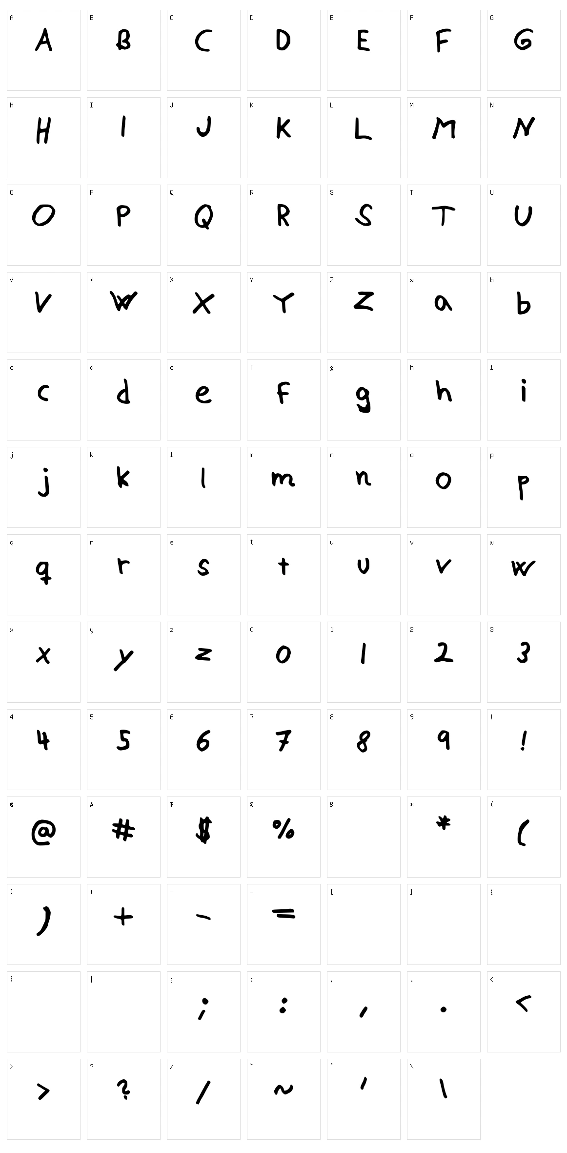 Alexis Character Set