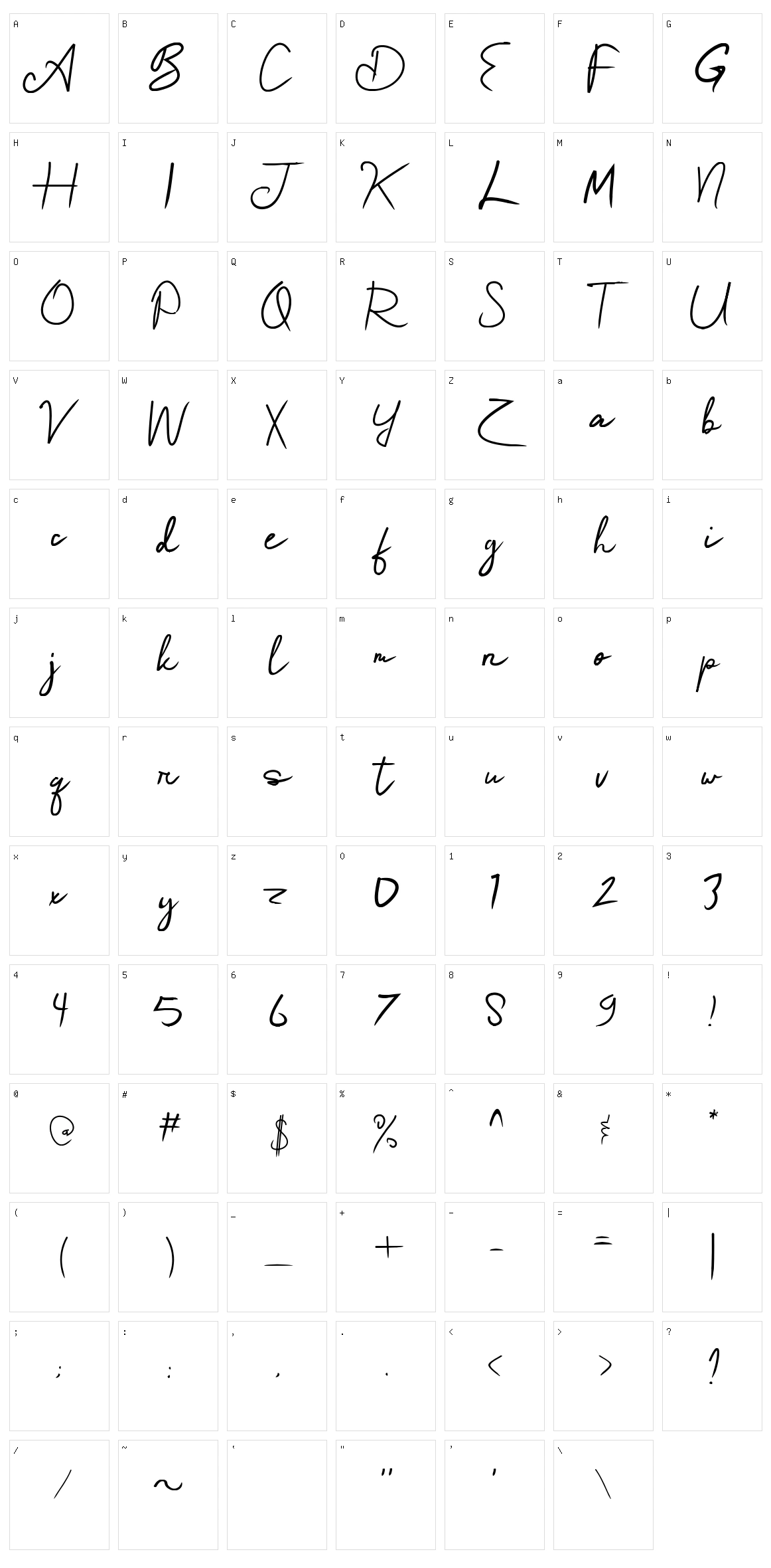 Alfa Delta Character Set