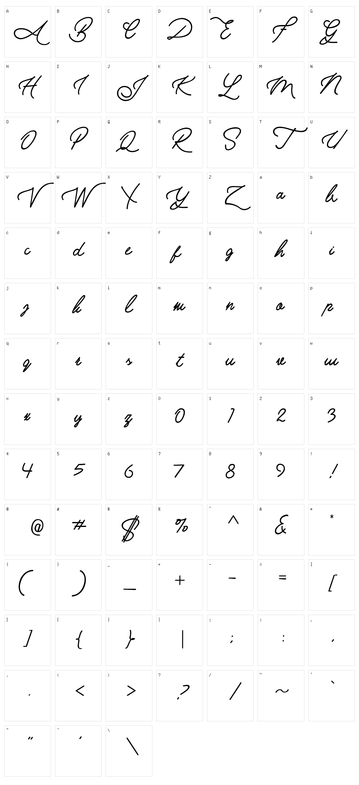 Alfath Character Set
