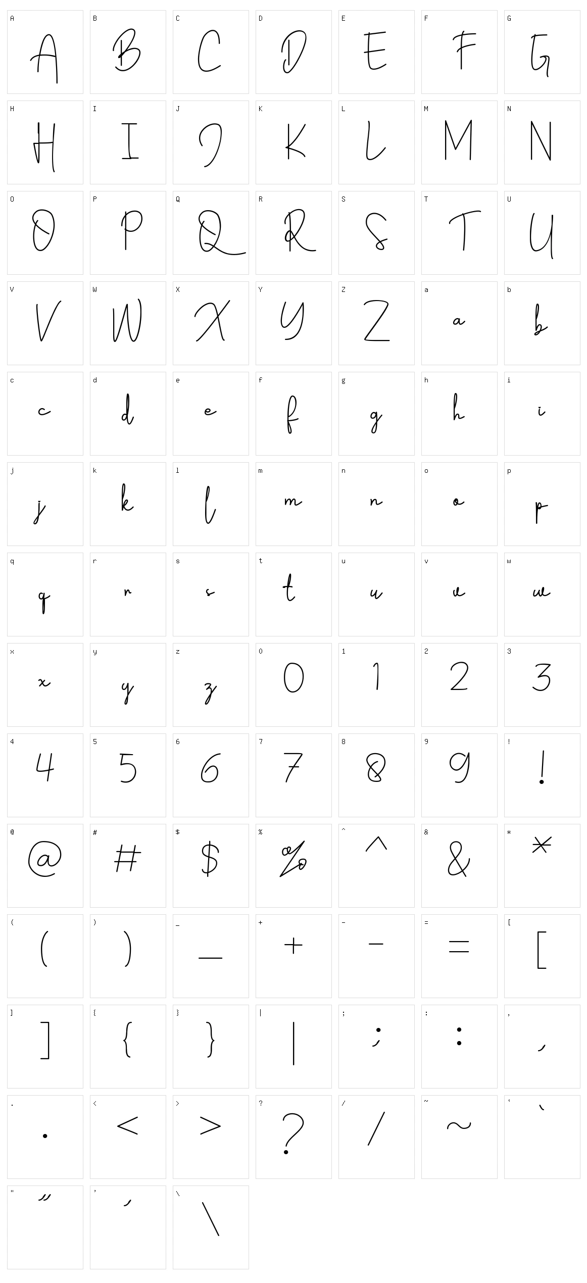 Alfath Signature Character Set