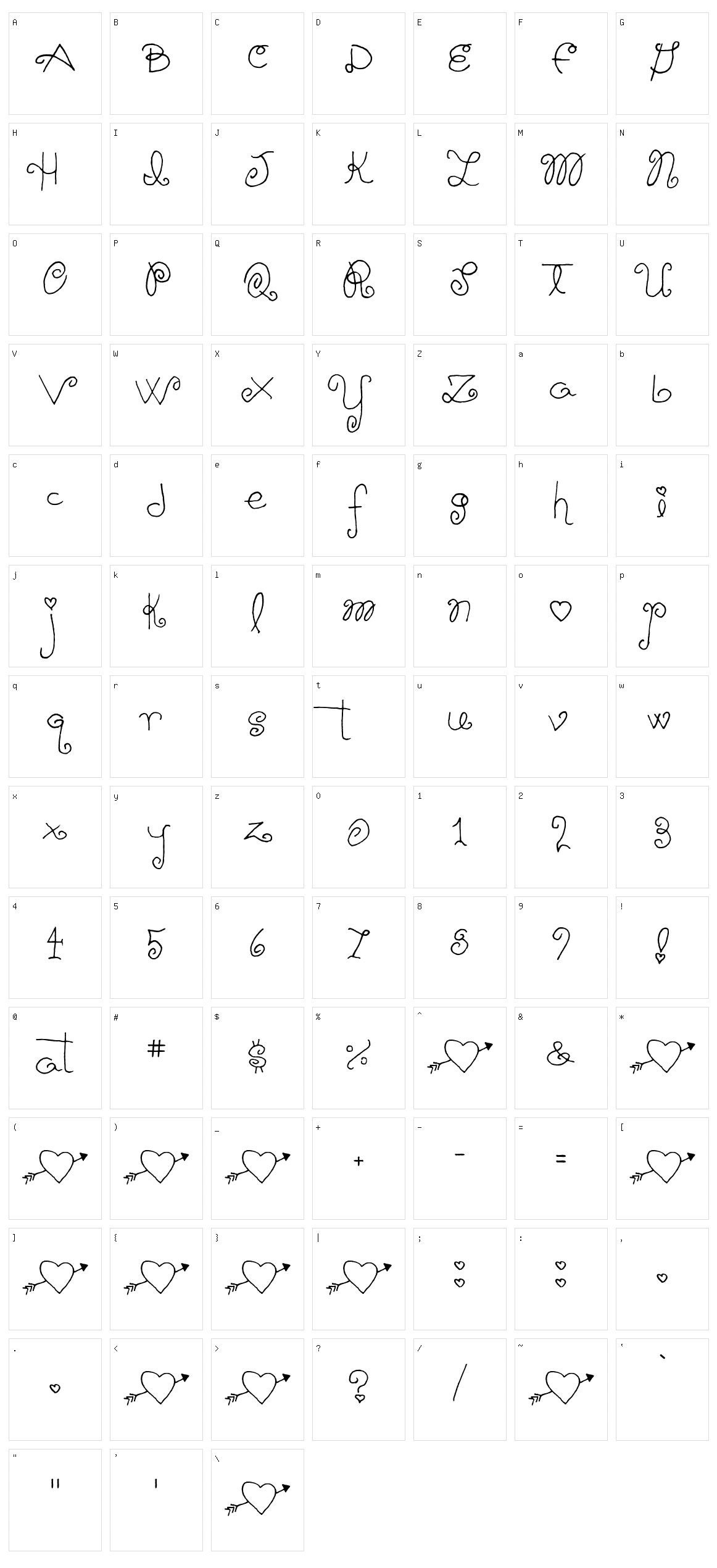 Schnookums Character Set