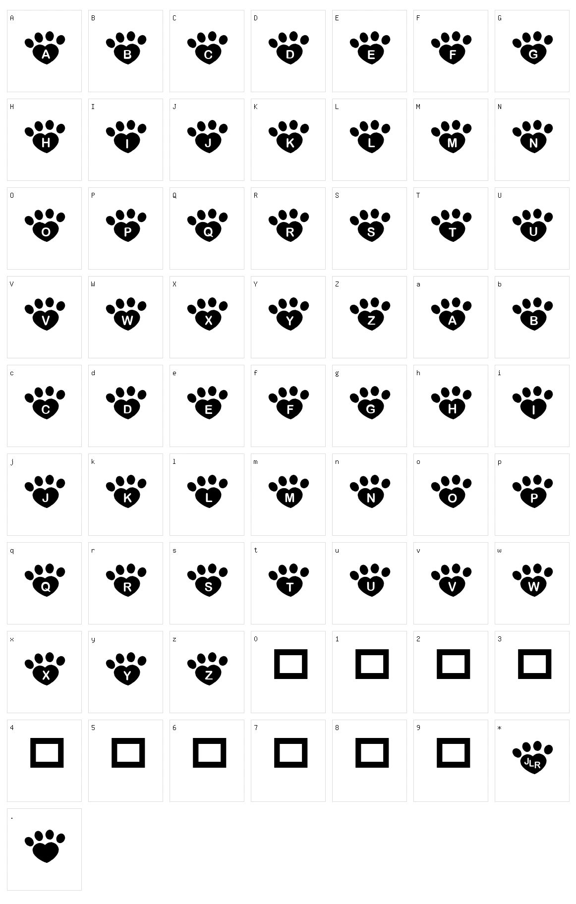 JLR Pawrty Hearty Character Set