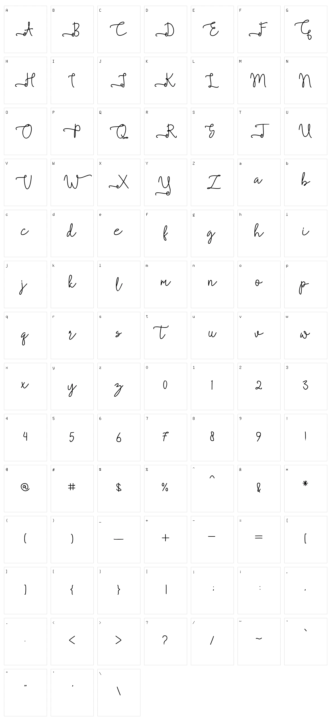 Allamanda Character Set