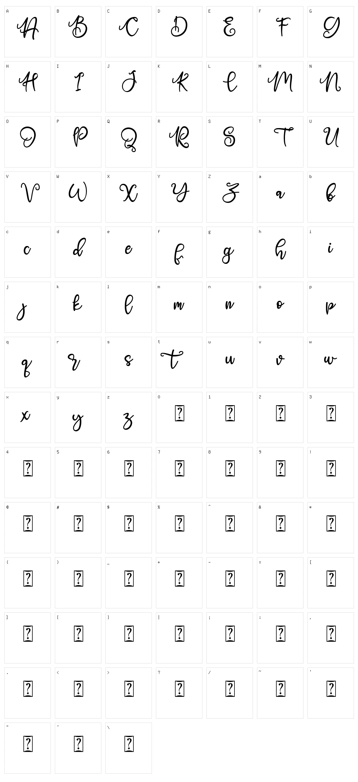 Alleluya Character Set
