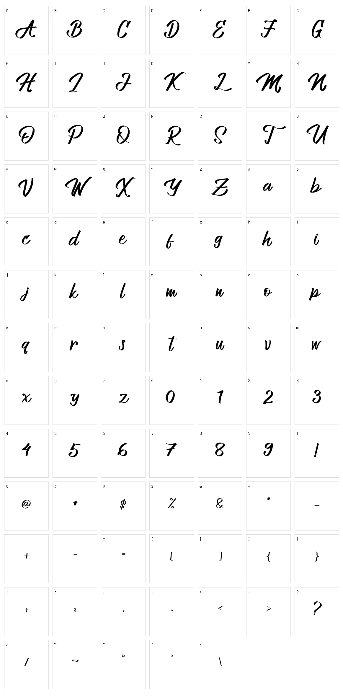 Allenattore Character Set