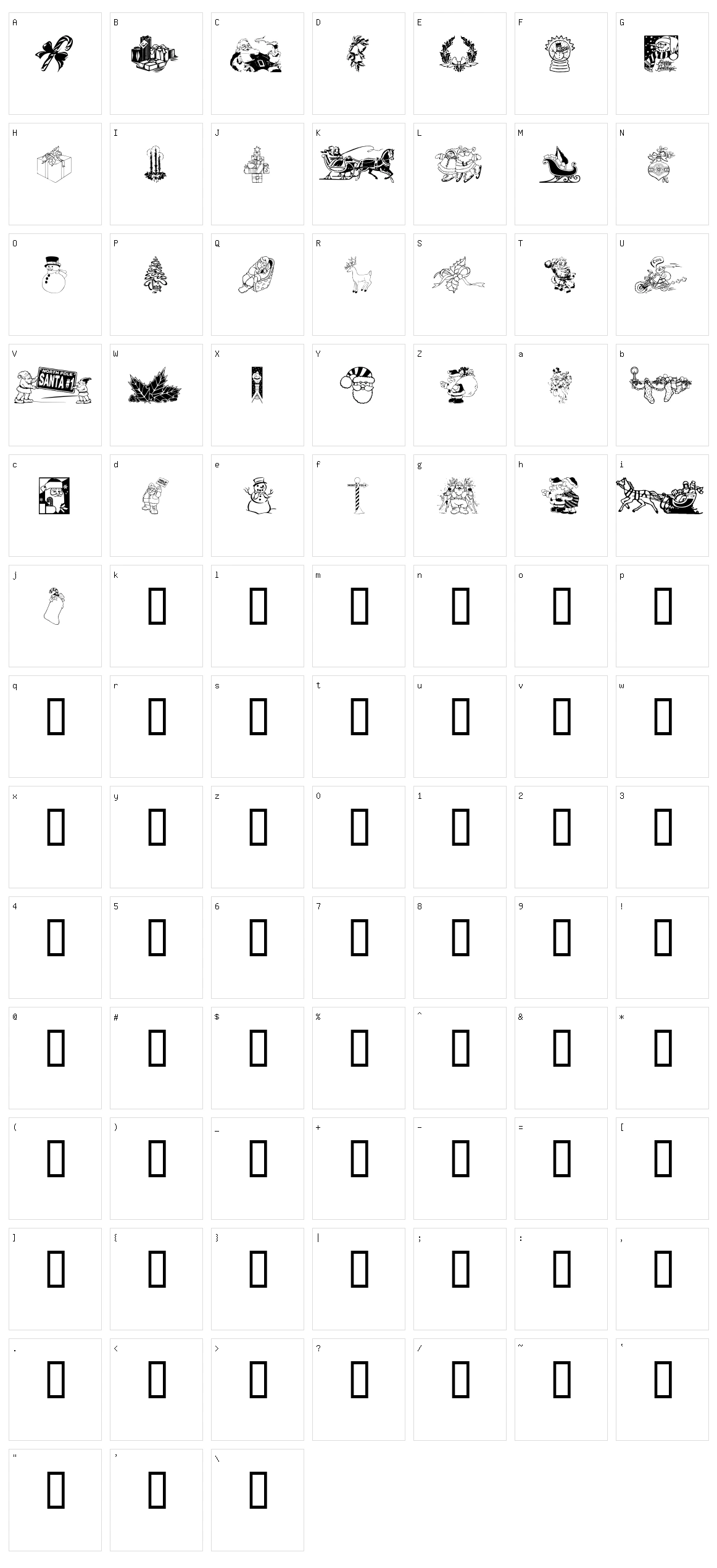 Xmas Clipart 2 Character Set
