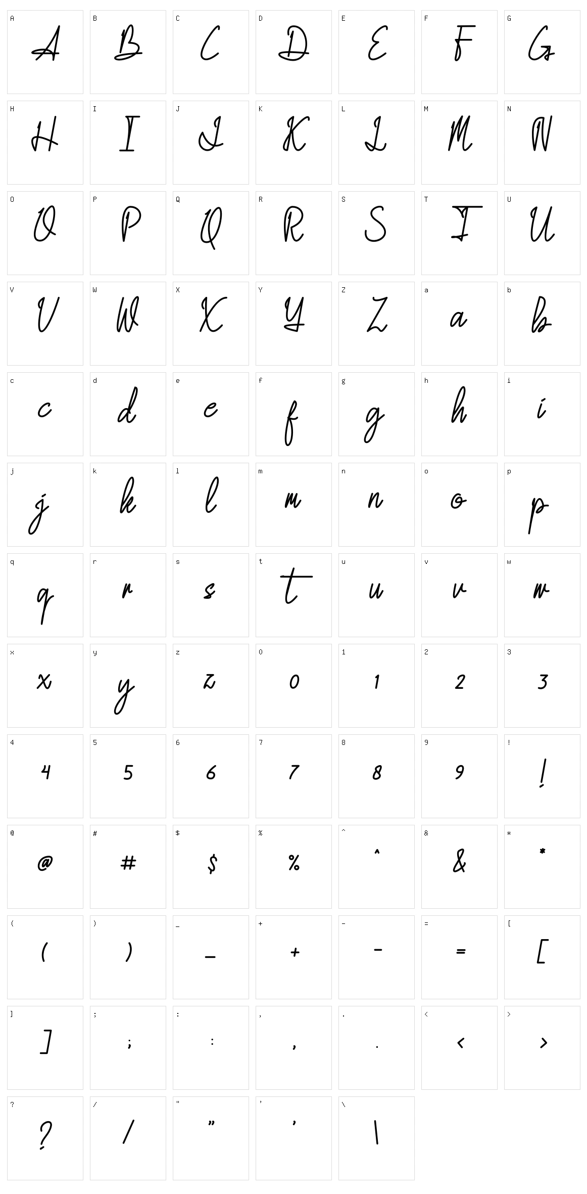 Allendale Character Set
