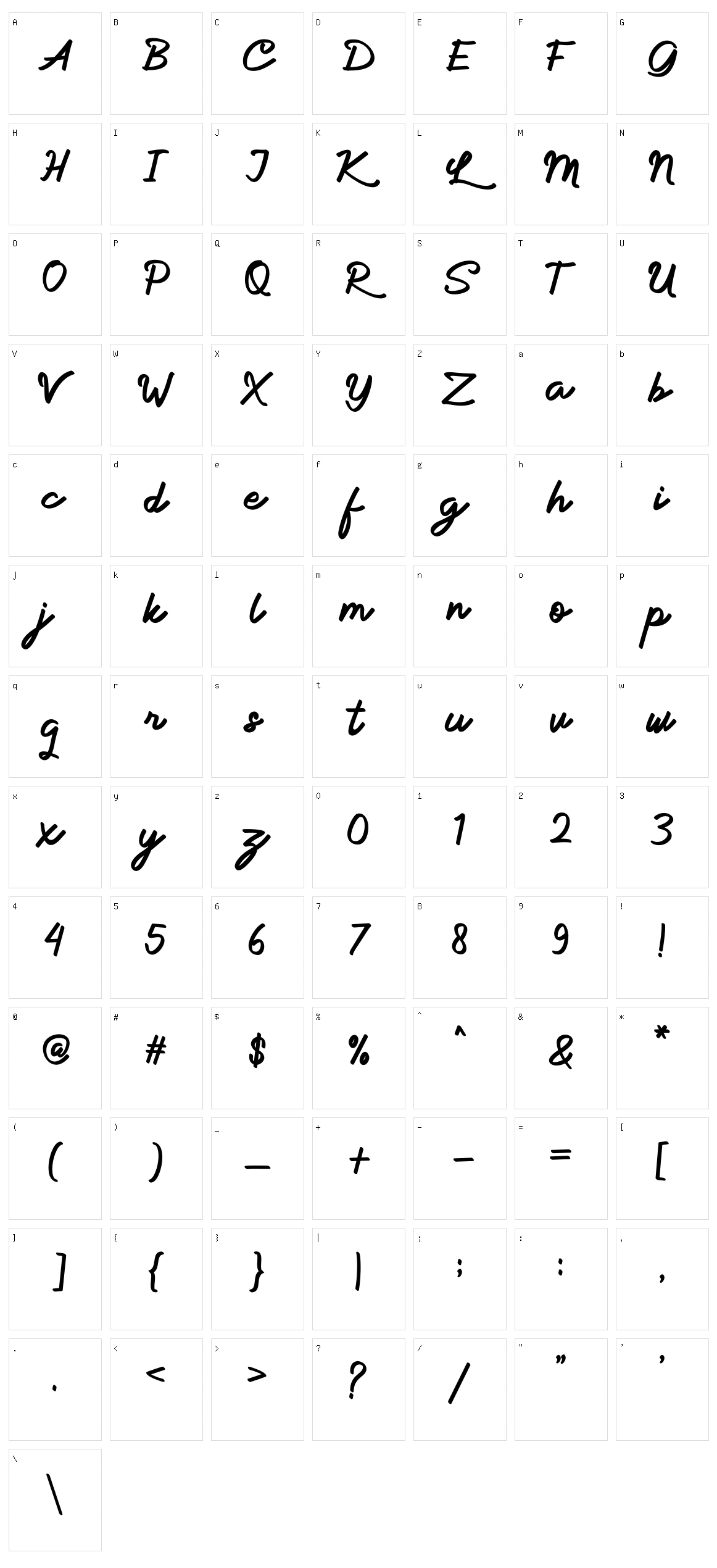 Allina Character Set
