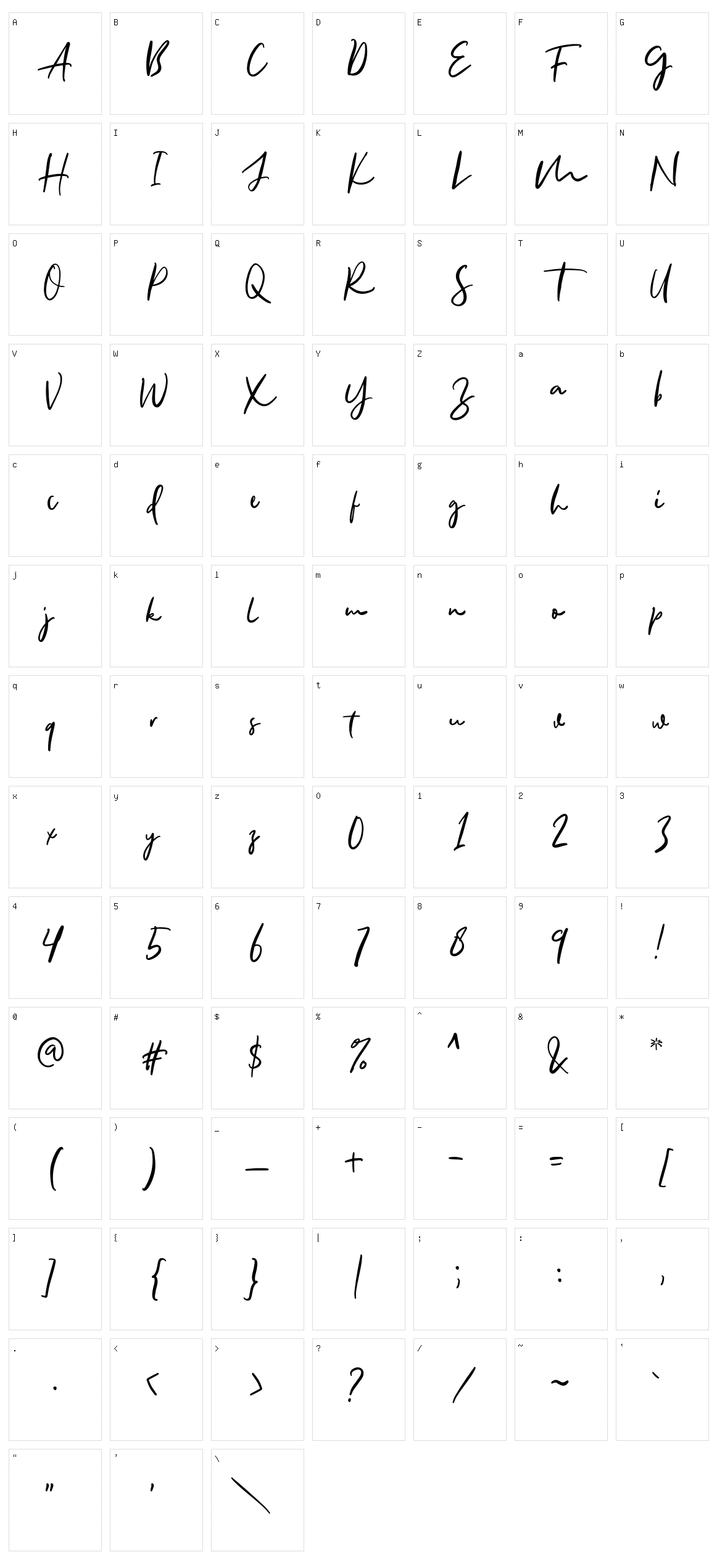 Allison Style Character Set
