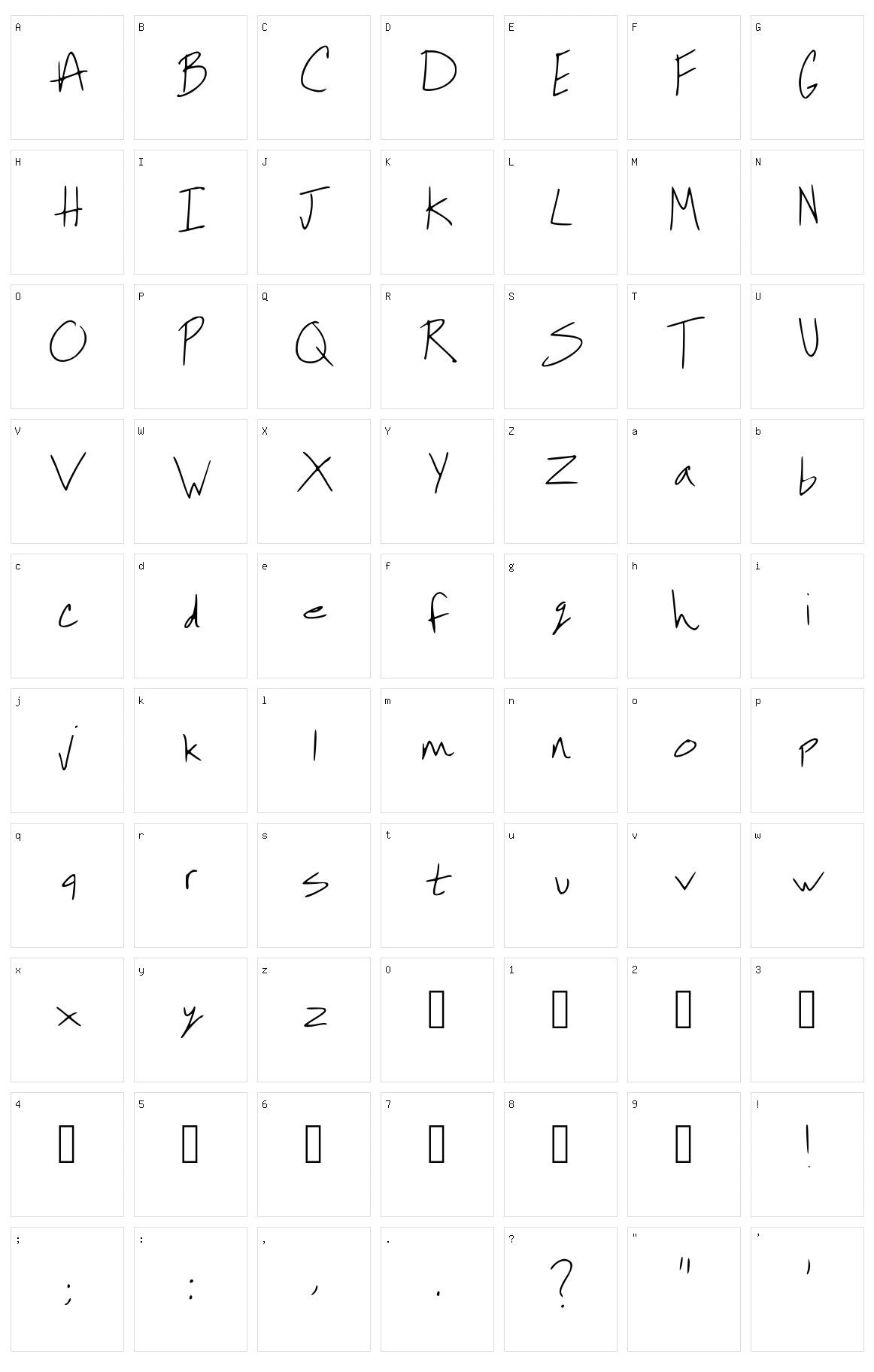 Allisons Character Set