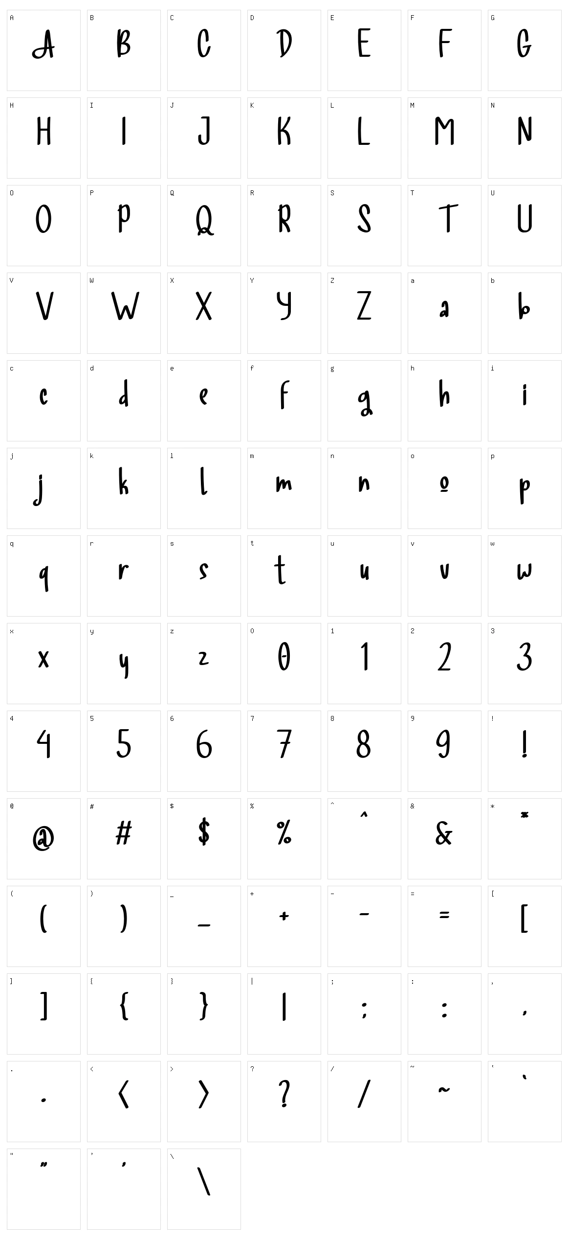 Allista Character Set