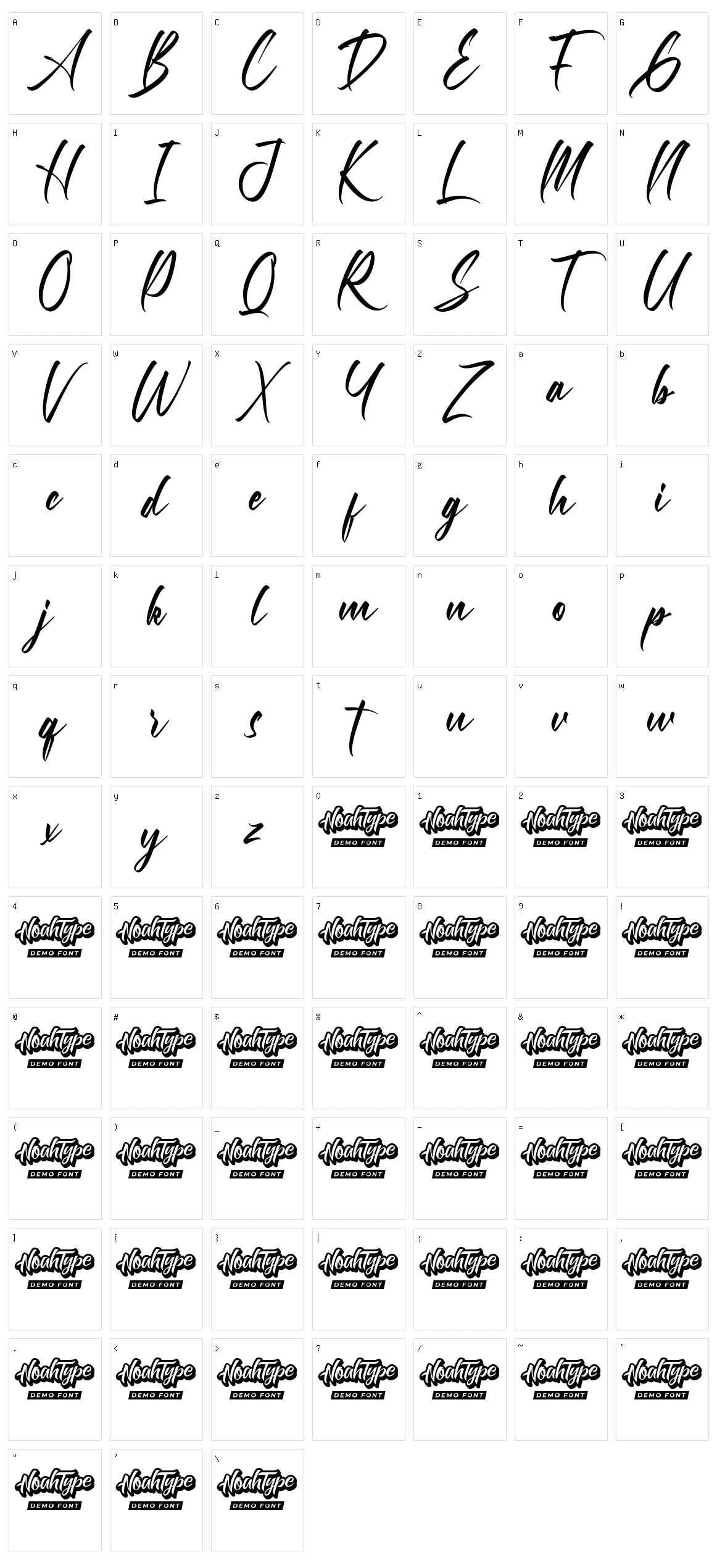Allston Character Set