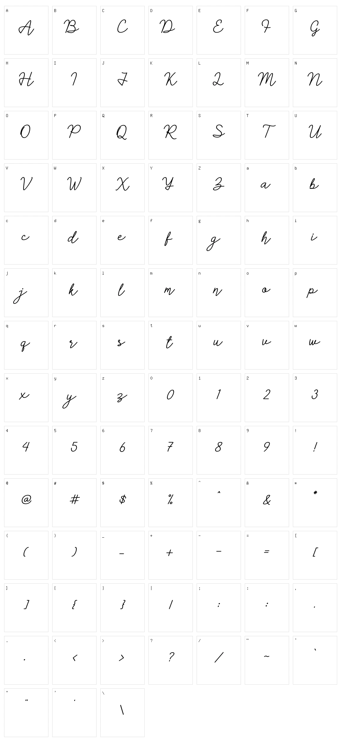 Almaheera Character Set