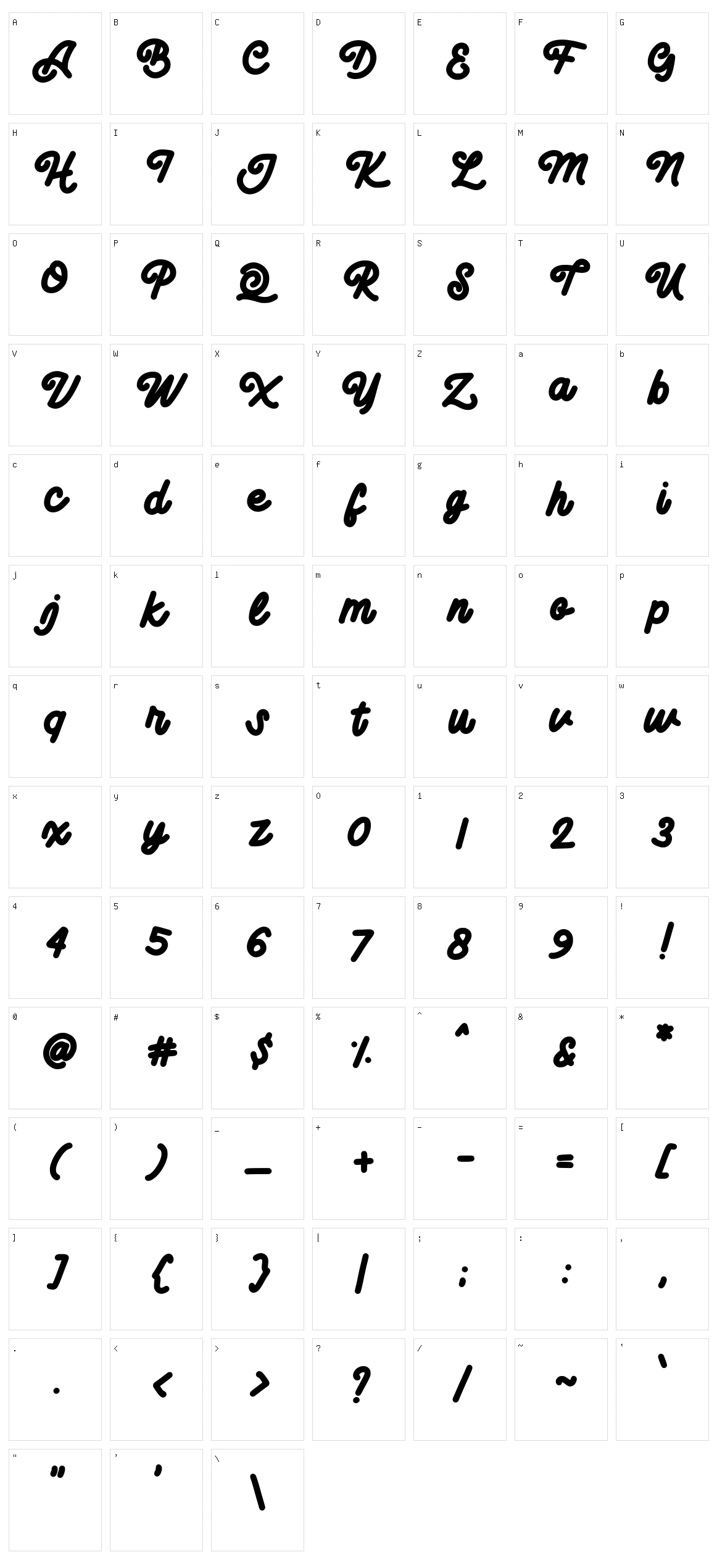 Almanak Character Set
